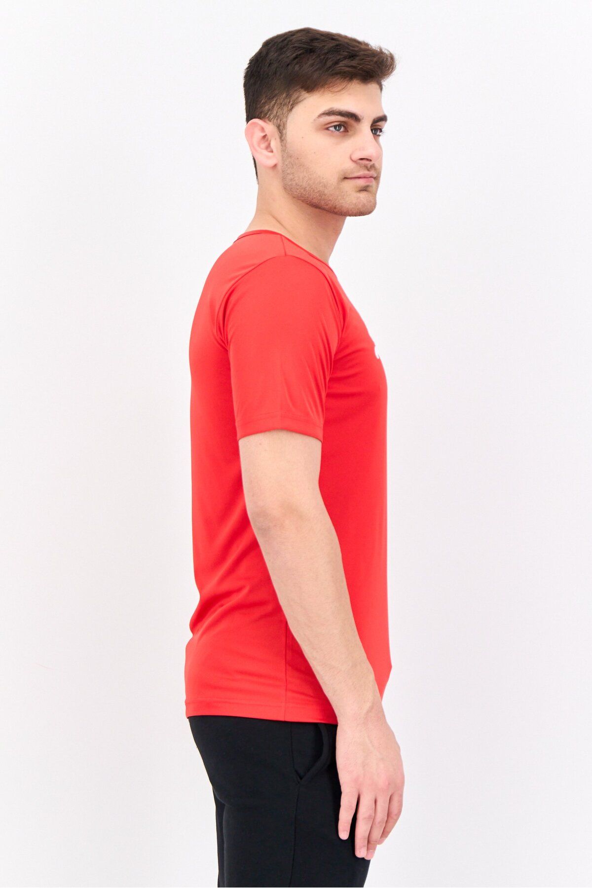 Puma-Men Slim Fit Short Sleeve Training T-Shirts, Red 2