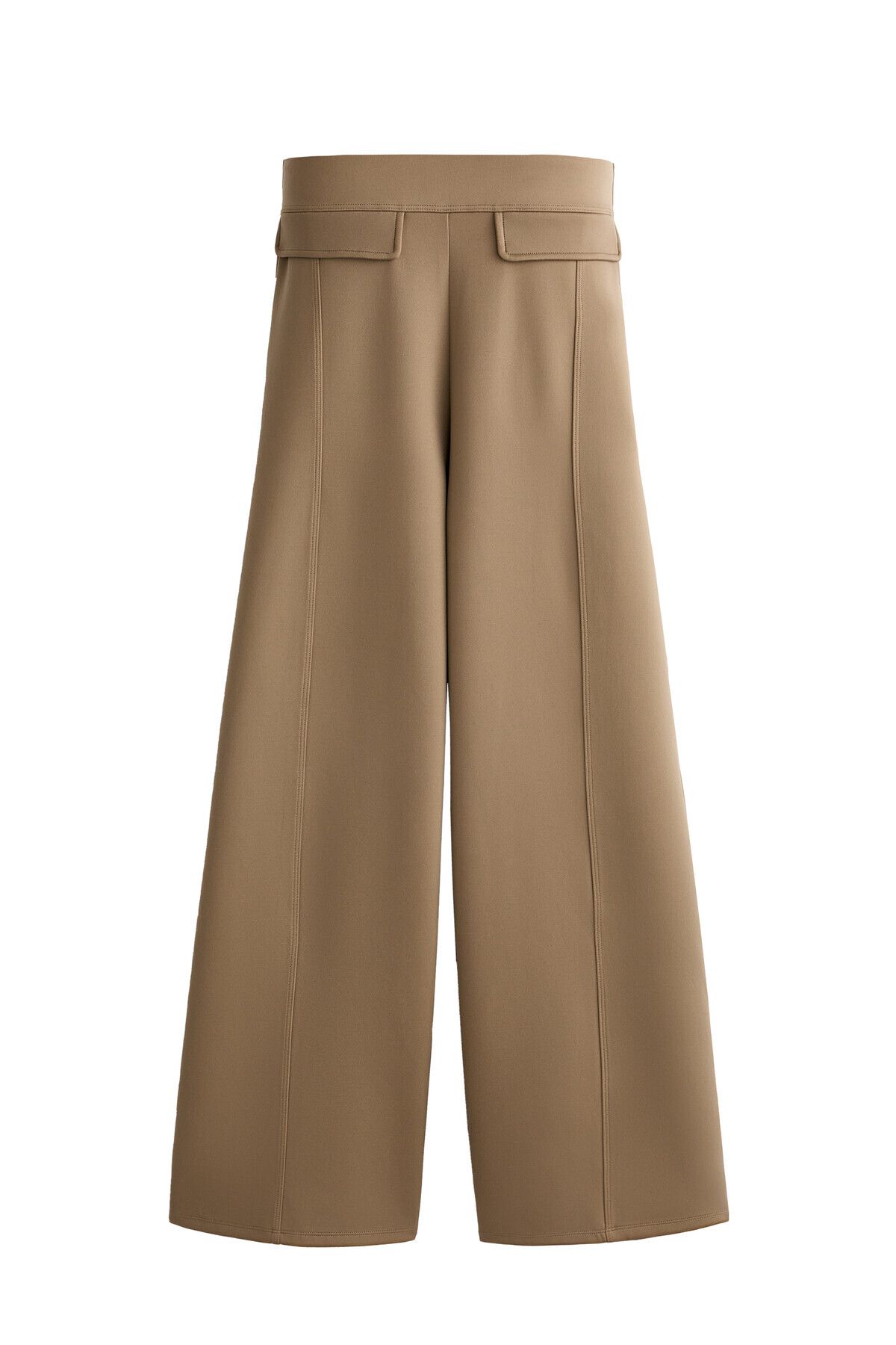 Oysho-Neoprene-effect bootcut trousers 3