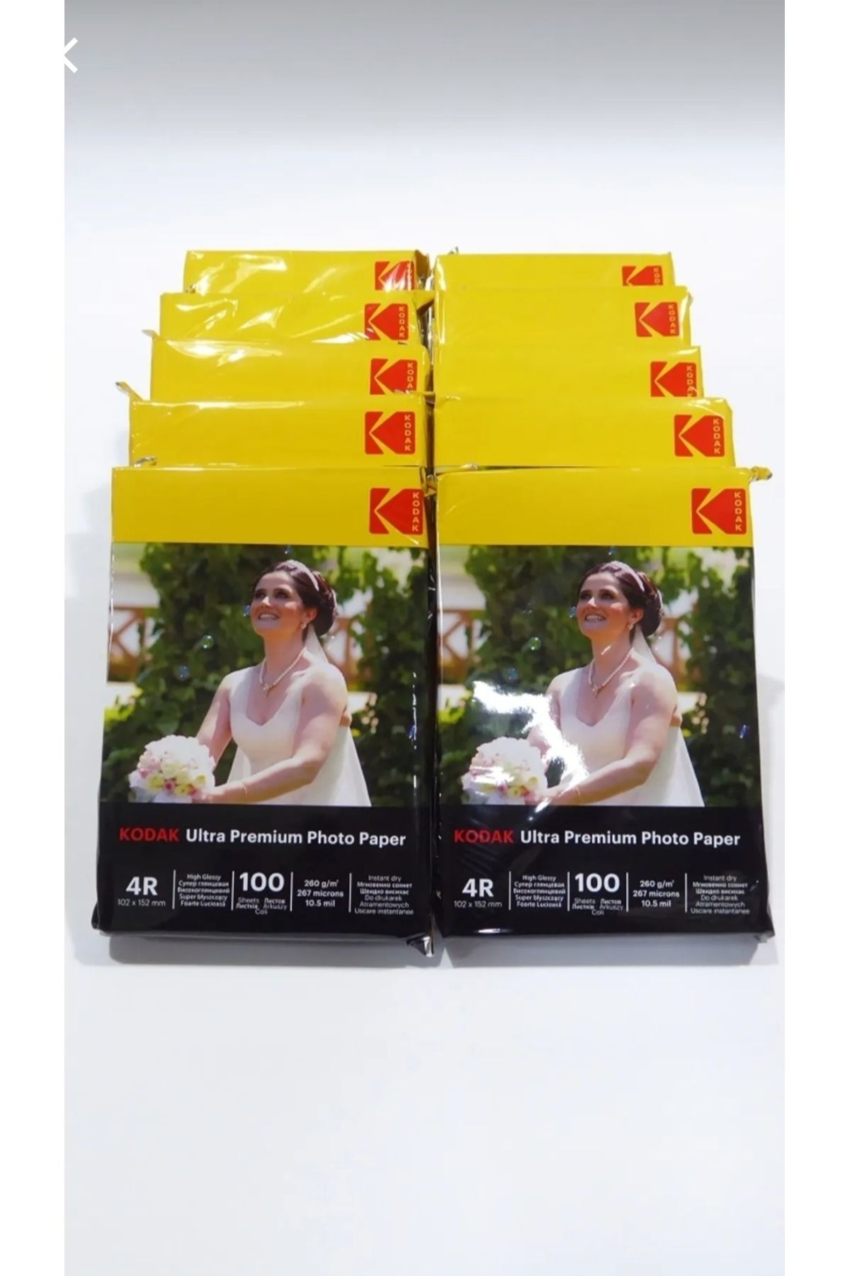 Kodak 260 gram 10x15 Parlak Inkjet Kağıt 10 Lu Paket 100 Lü 100x10=1000