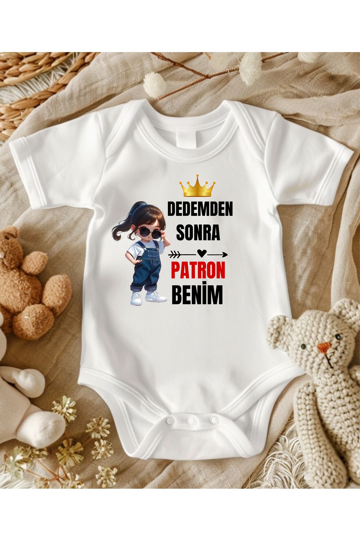 lupi Unisex Yazılı Zıbın
