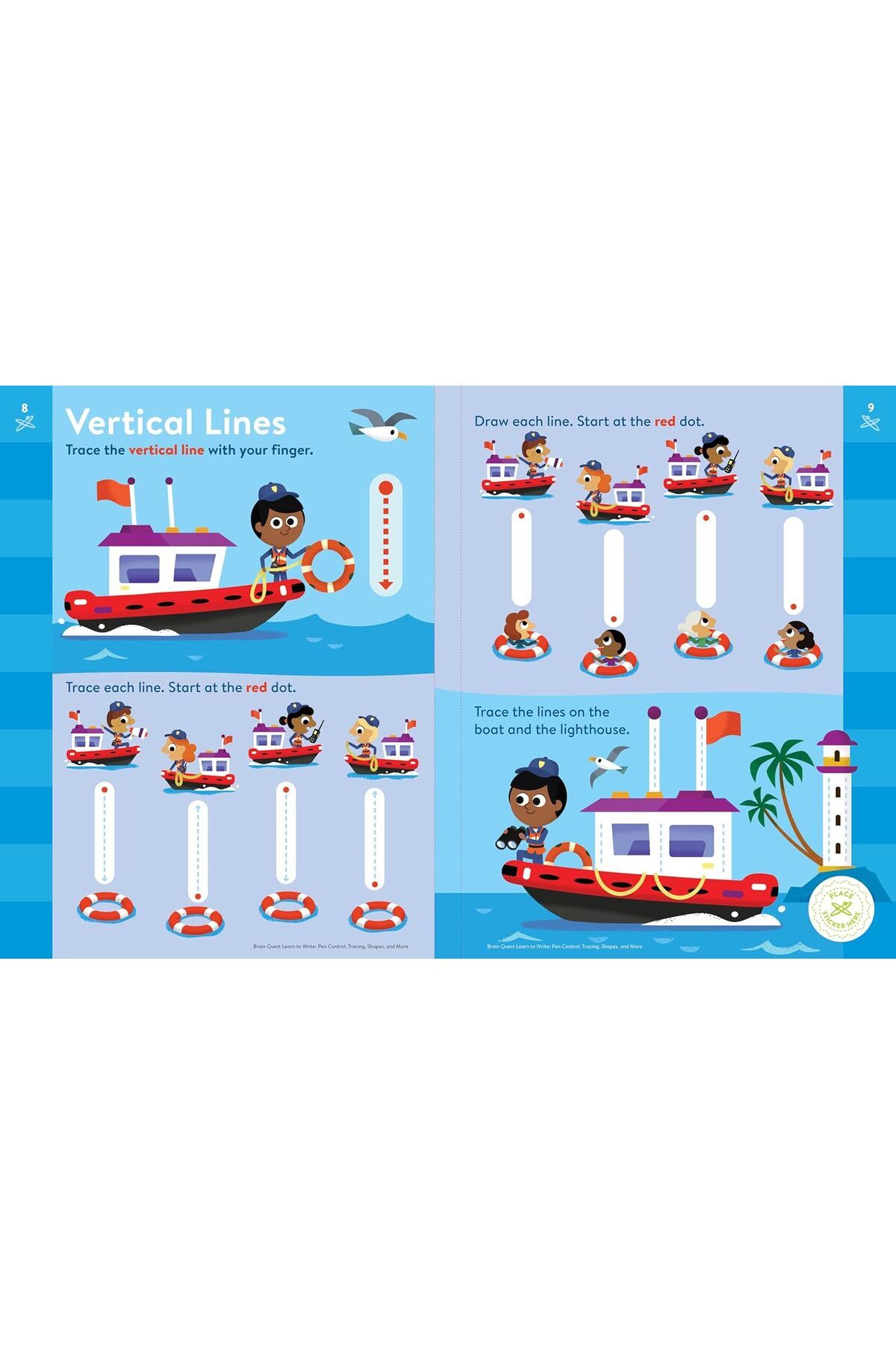 Workman Publishing-Brain Quest - Reading and Writing Effect: Pen Control, Shaped and Sewn Design 3