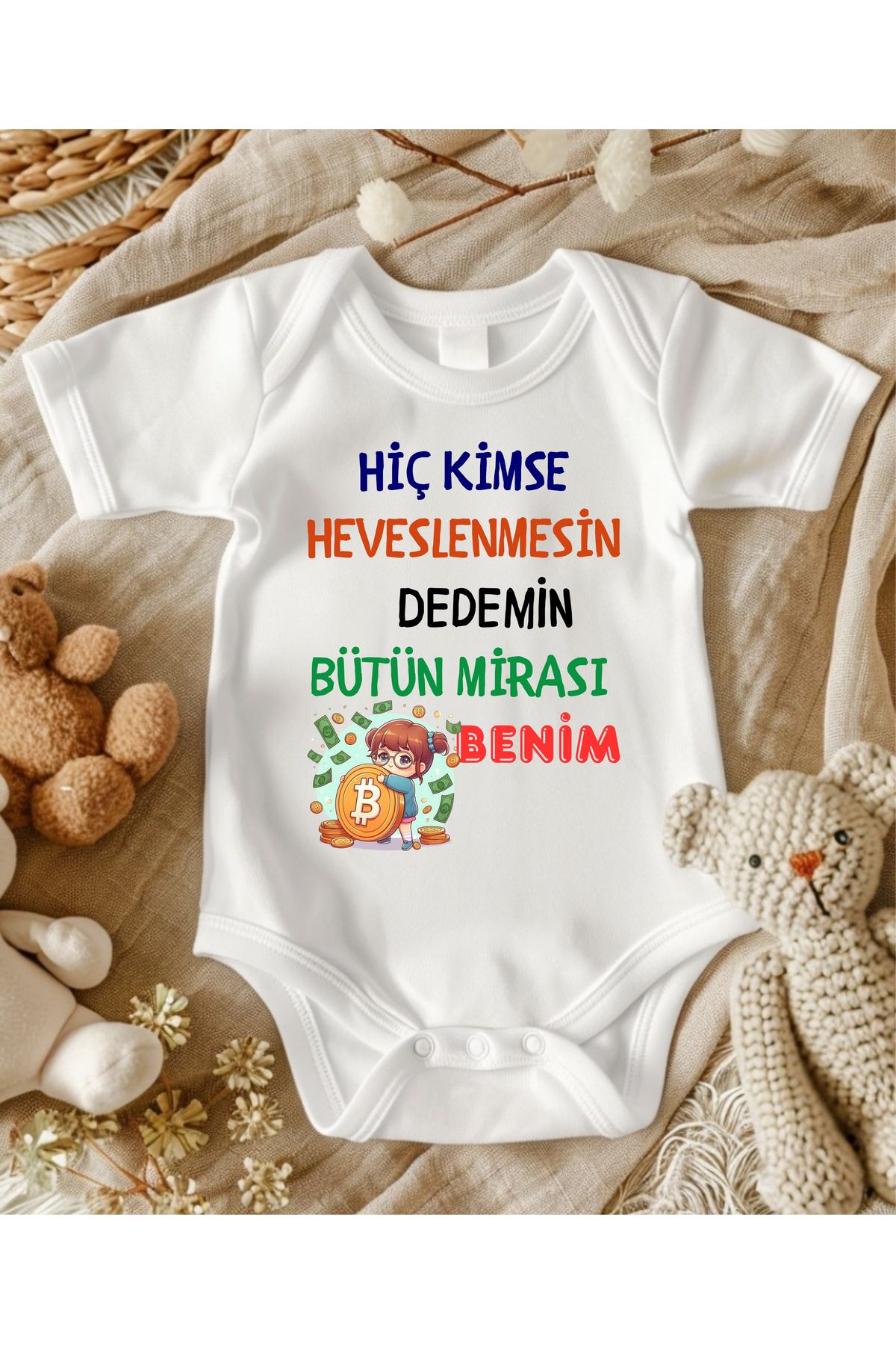 lupi yazılı zıbın hediye yenidoğan anne baba hala yenge amca dayıya