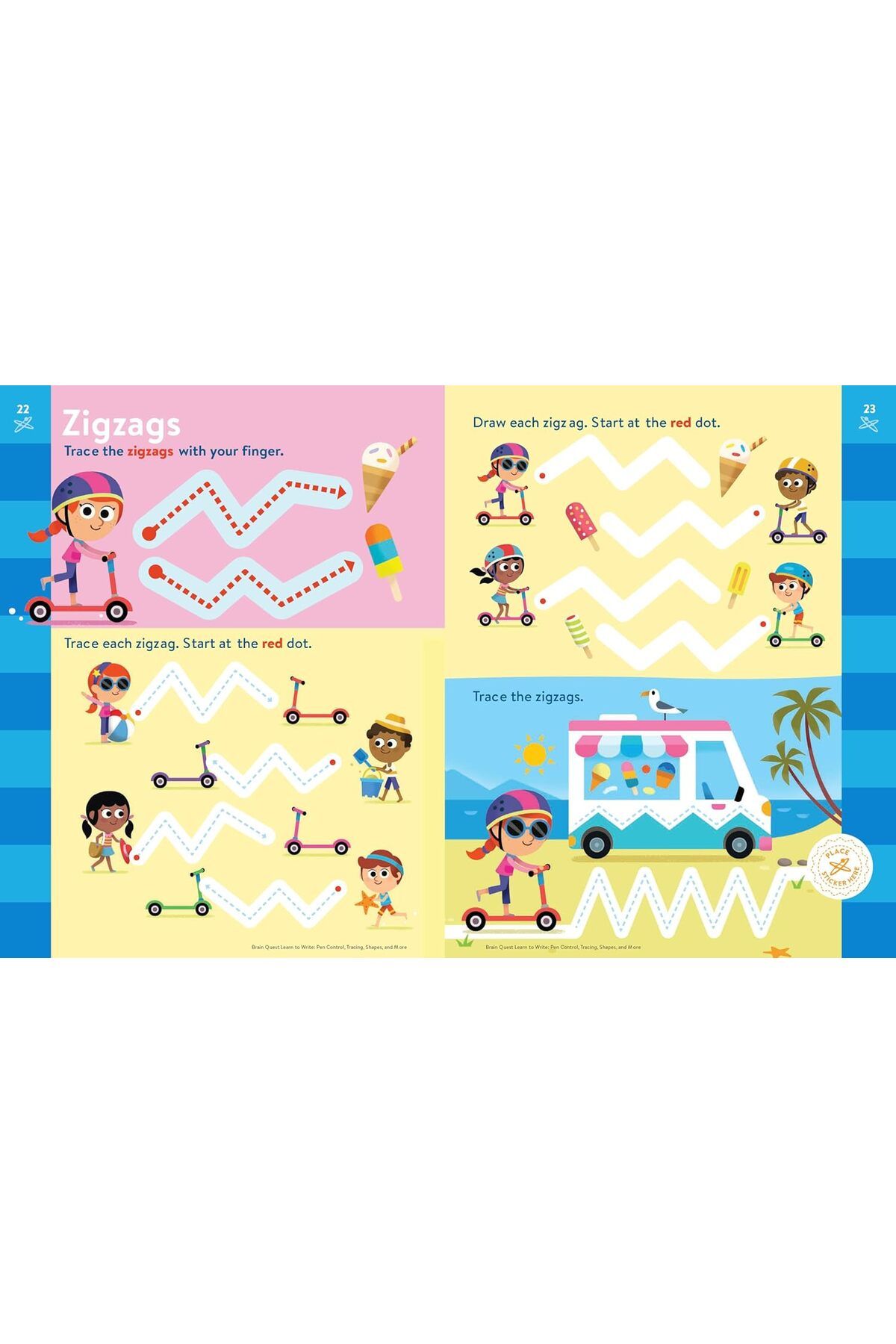 Workman Publishing-Brain Quest - Reading and Writing Effect: Pen Control, Shaped and Sewn Design 4