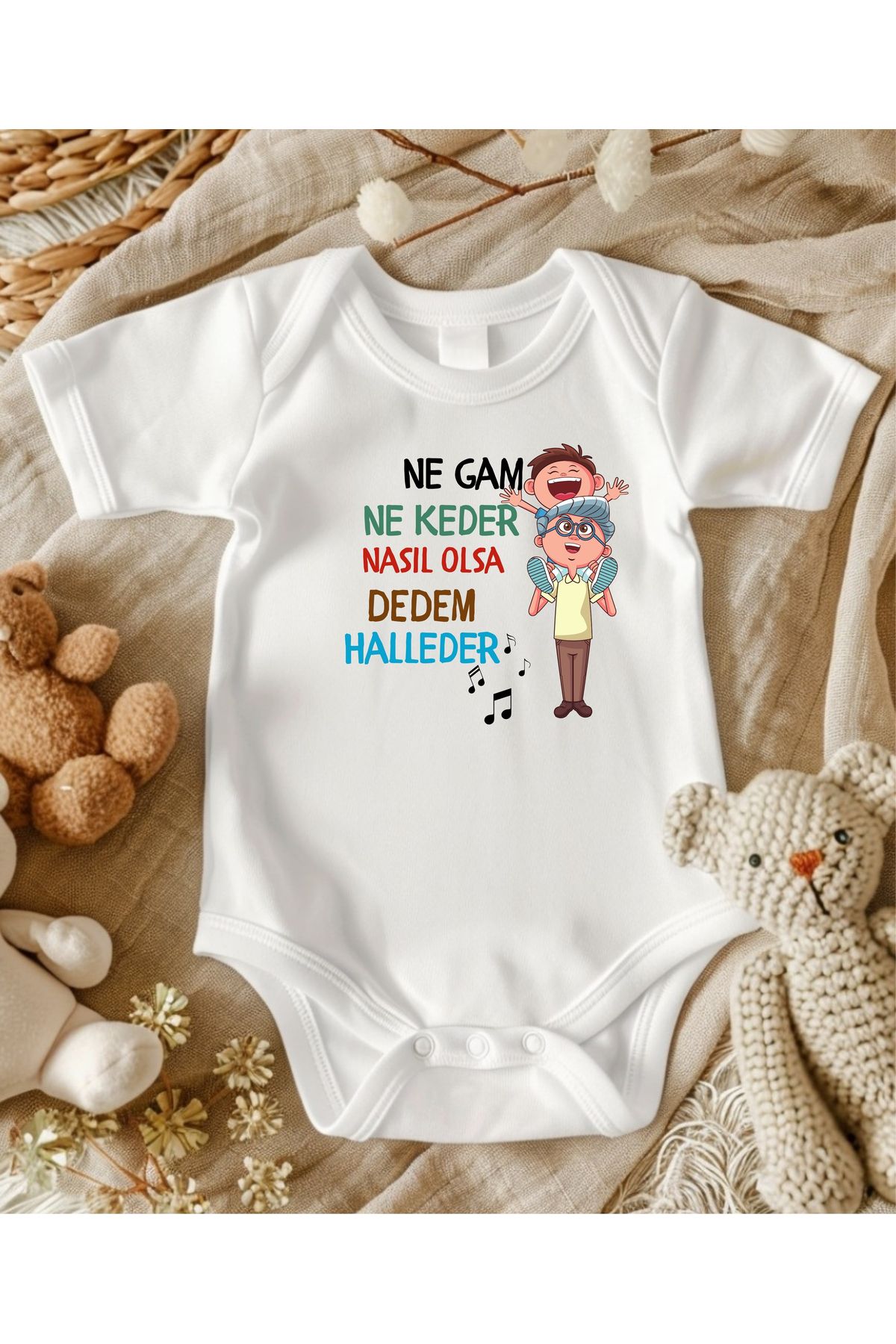 lupi yazılı zıbın hediye yenidoğan anne baba hala yenge amca dayıya