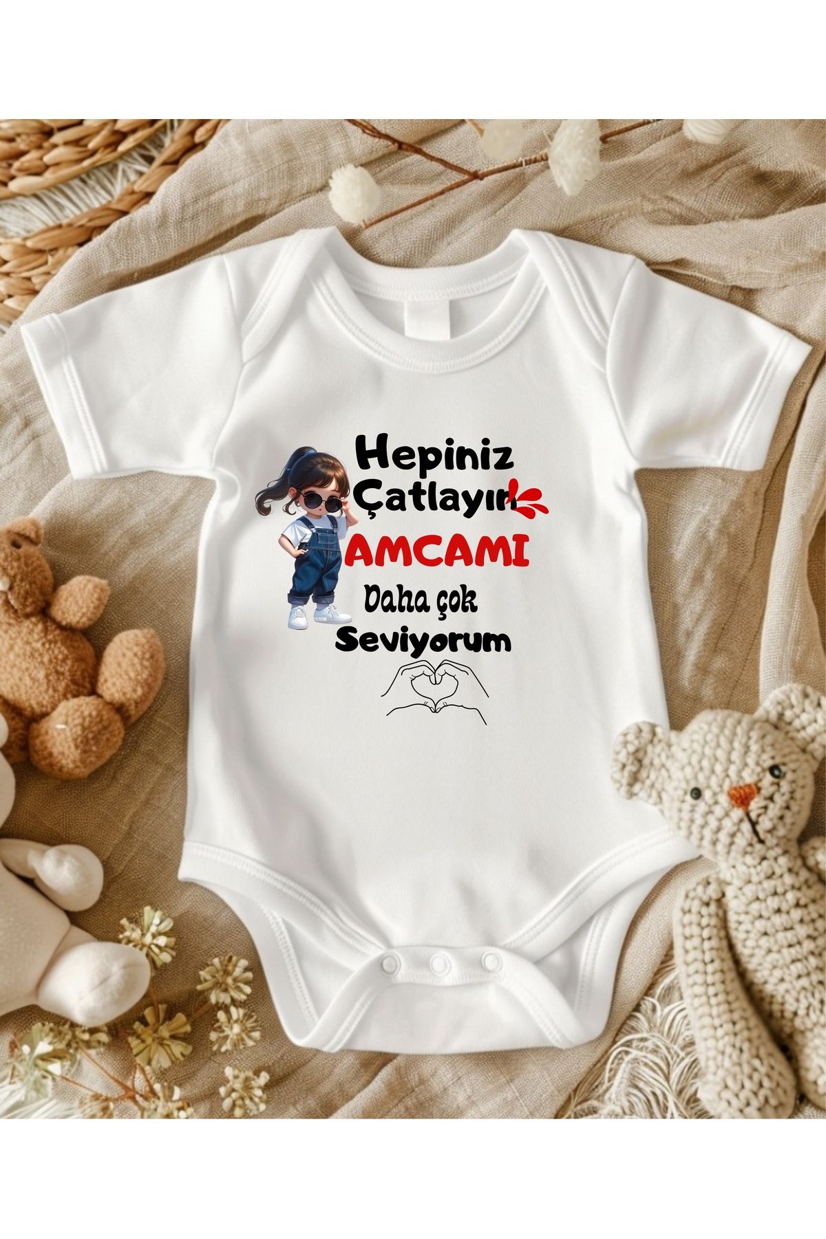 lupi Unisex Yazılı Zıbın Yenidoğan
