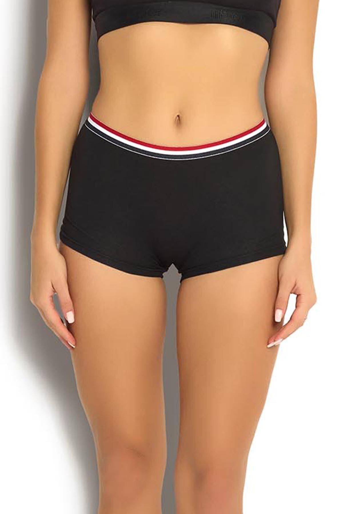 Jiber-Women's Black Cotton Boxers 607 1