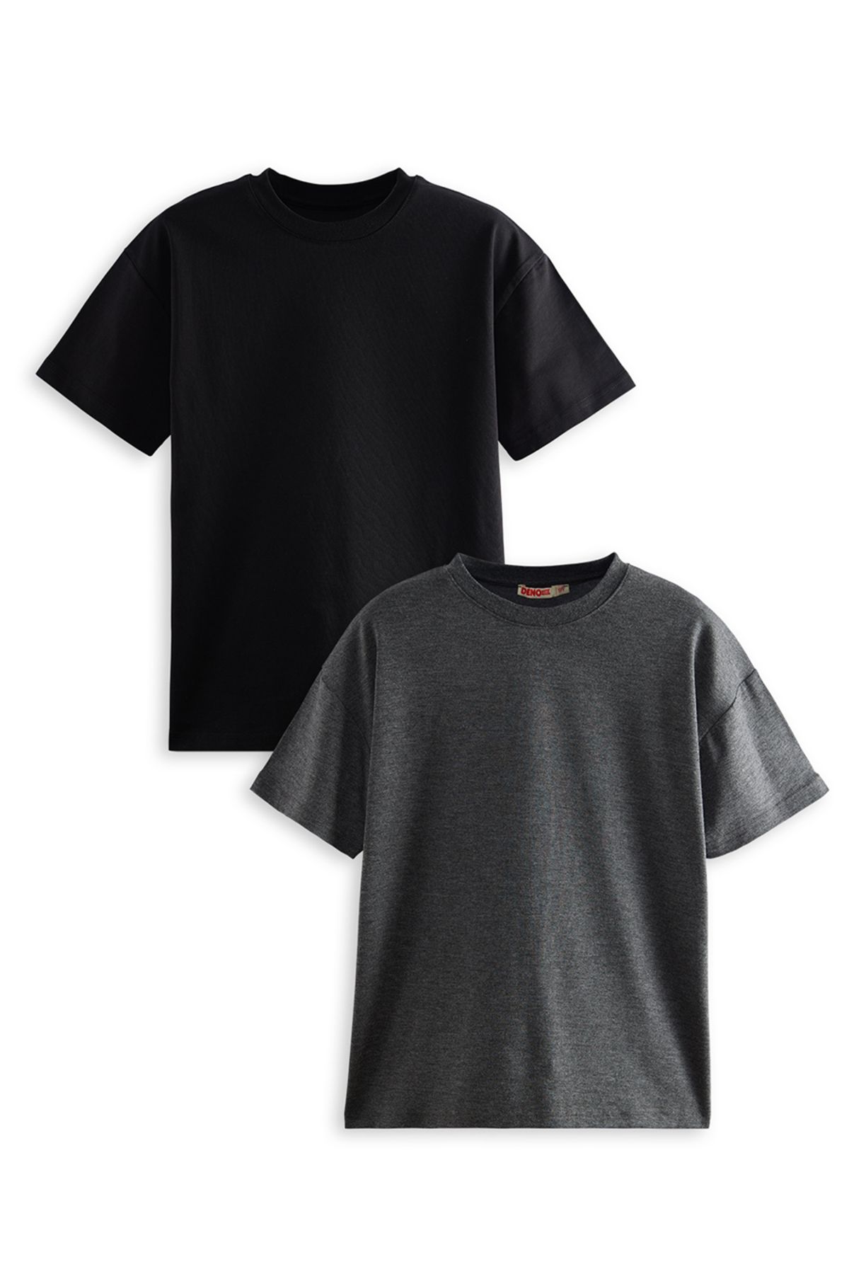 Denokids-Boy's Basic Oversize 2-Piece T-Shirt Set 3