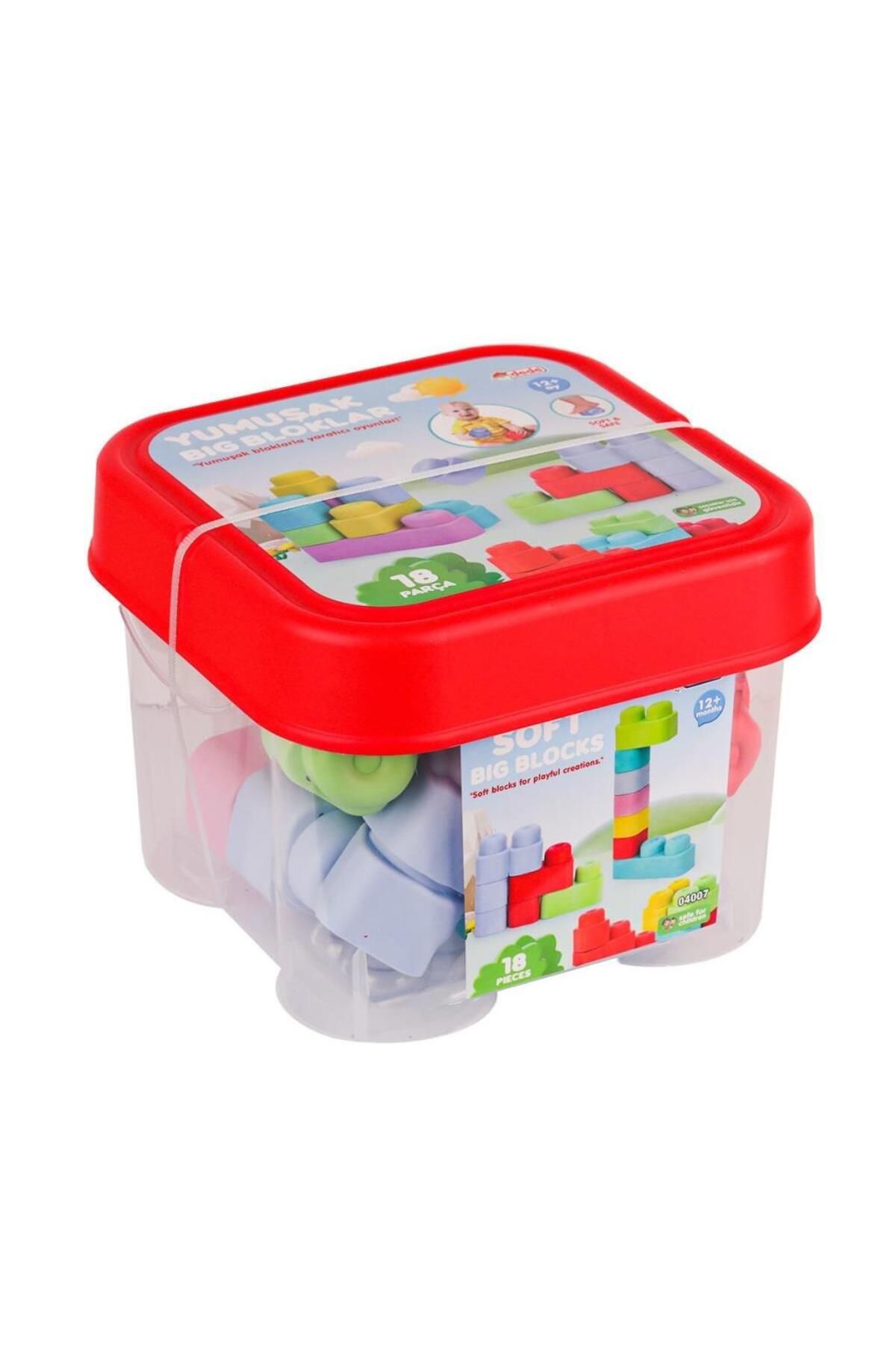 mrpurple Nessiworld 04007 Yumuşak Big Bloklar Kova 18 Parça -Dede