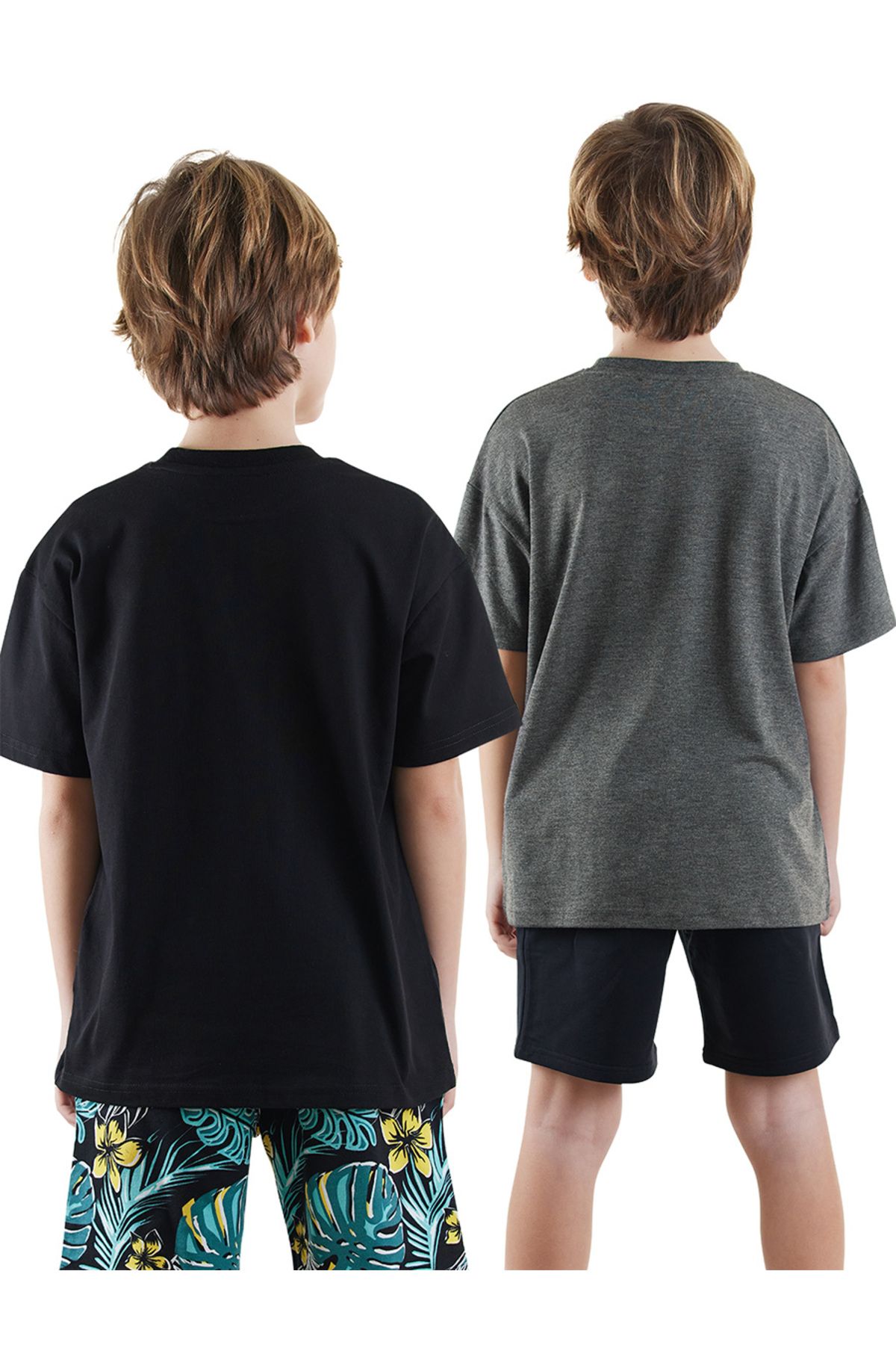 Denokids-Boy's Basic Oversize 2-Piece T-Shirt Set 2