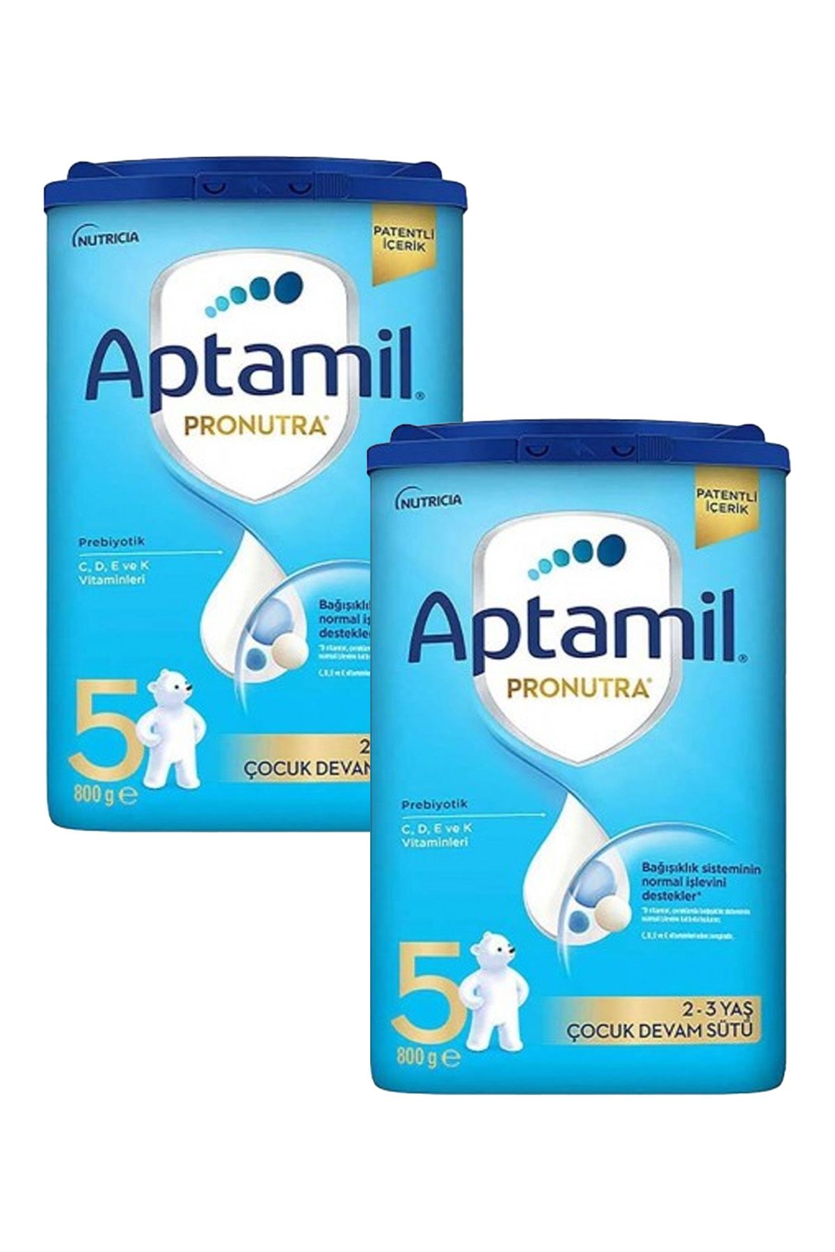 Aptamil 5 Pronutra Devam Sütü 800 g 2 Yaş+ Akıllı Kutu x 2 Adet