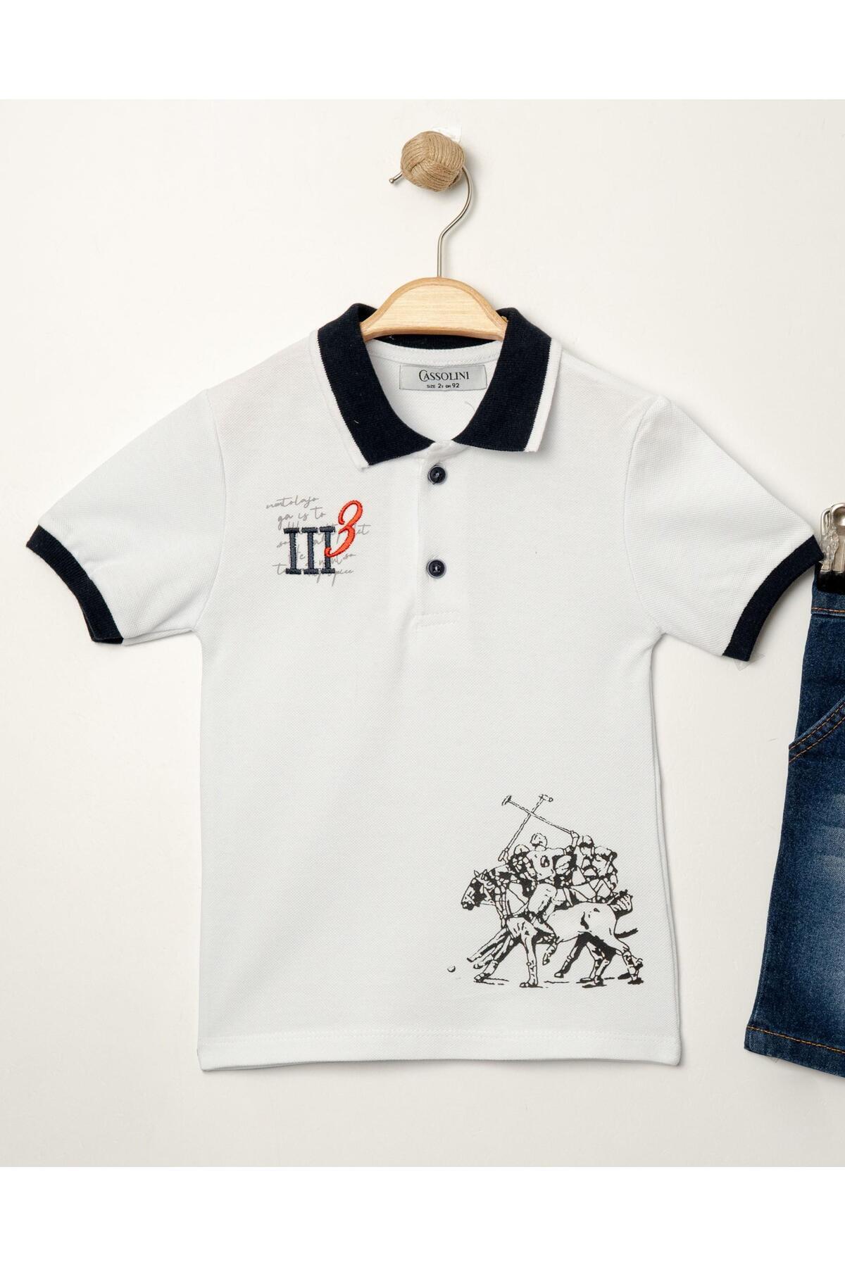 Chicsy Baby Tarz Lakos Asker Desenli Belden Ayarlanabilir Kısa Kollu Şortlu 2'li Takım Çocuk ve Bebek Giyim Özel fotoğrafı 6 (önizleme)