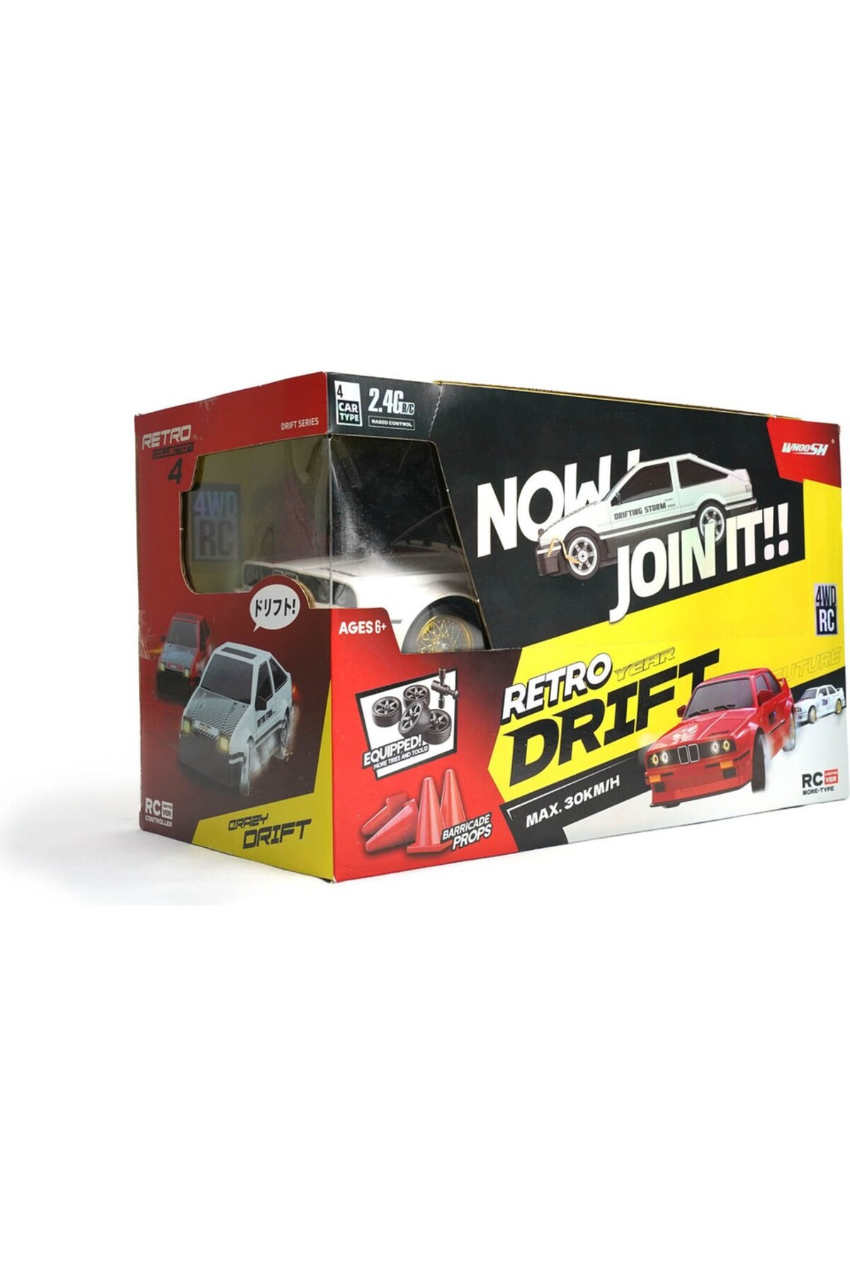 Genel Markalar Retro Drift 1:16 Ölçek 2.4g Rc Araba 7.4V Şarj