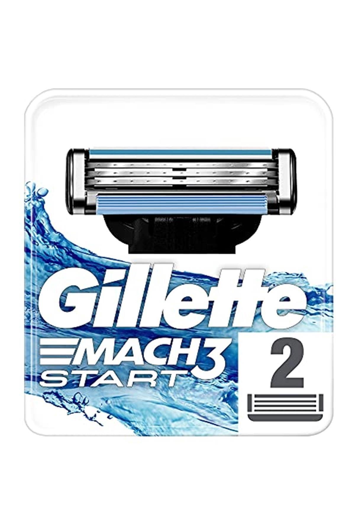 Gillette-مجموعة شفرات الحلاقة البديلة Mach3 Start مكونة من قطعتين 2