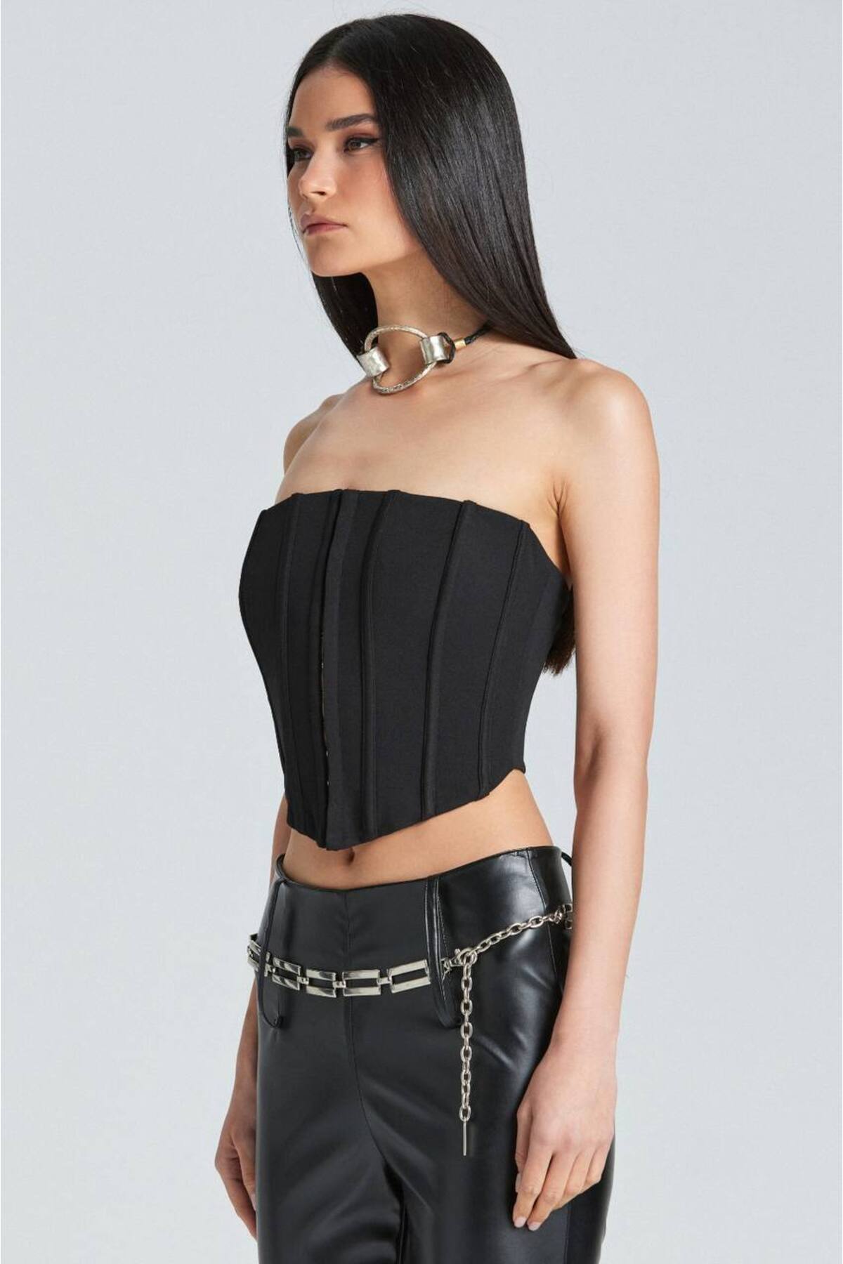 Les Séduisantes c.a.-Strapless Double Layer Underwire Custom Design Blouse 2