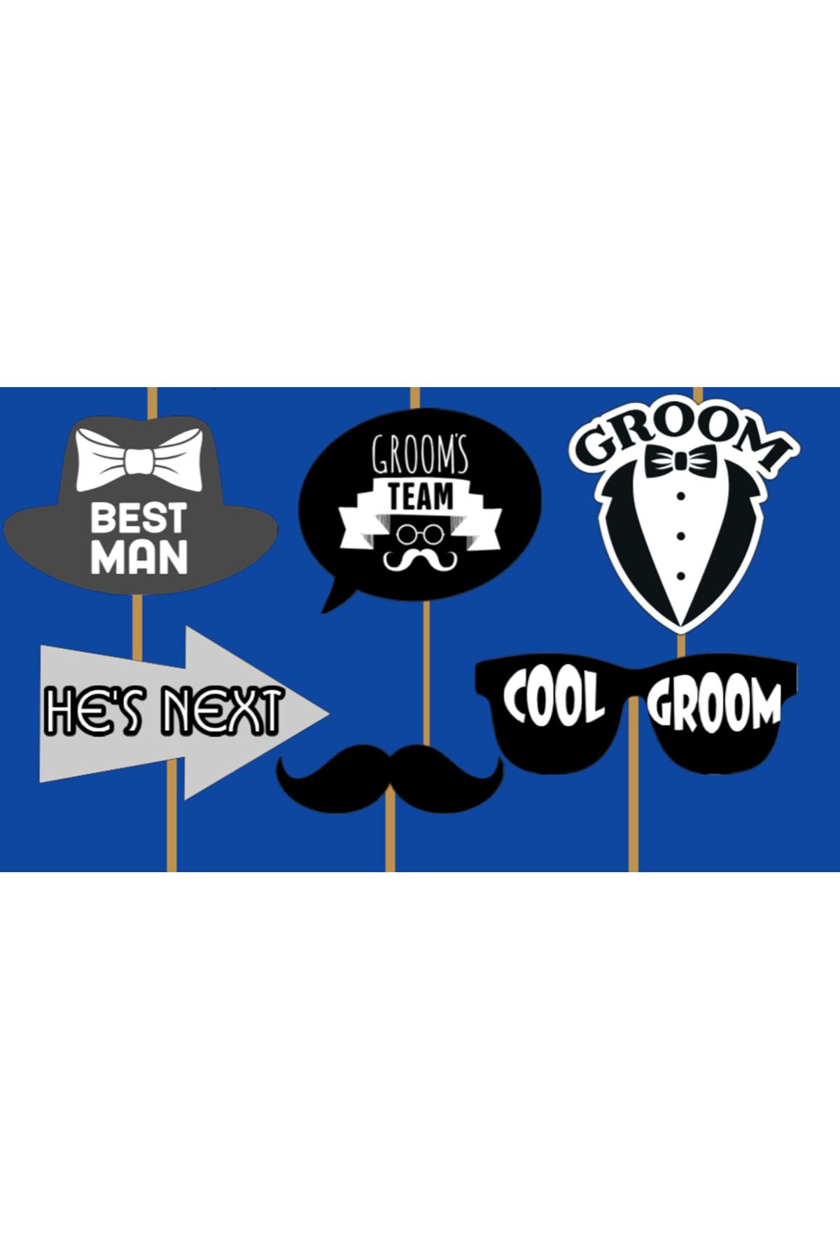 Hiras Dizayn-Set of 12 Damat Large Size Groom Bachelorette - Engagement Wedding Conversation Balloon 3