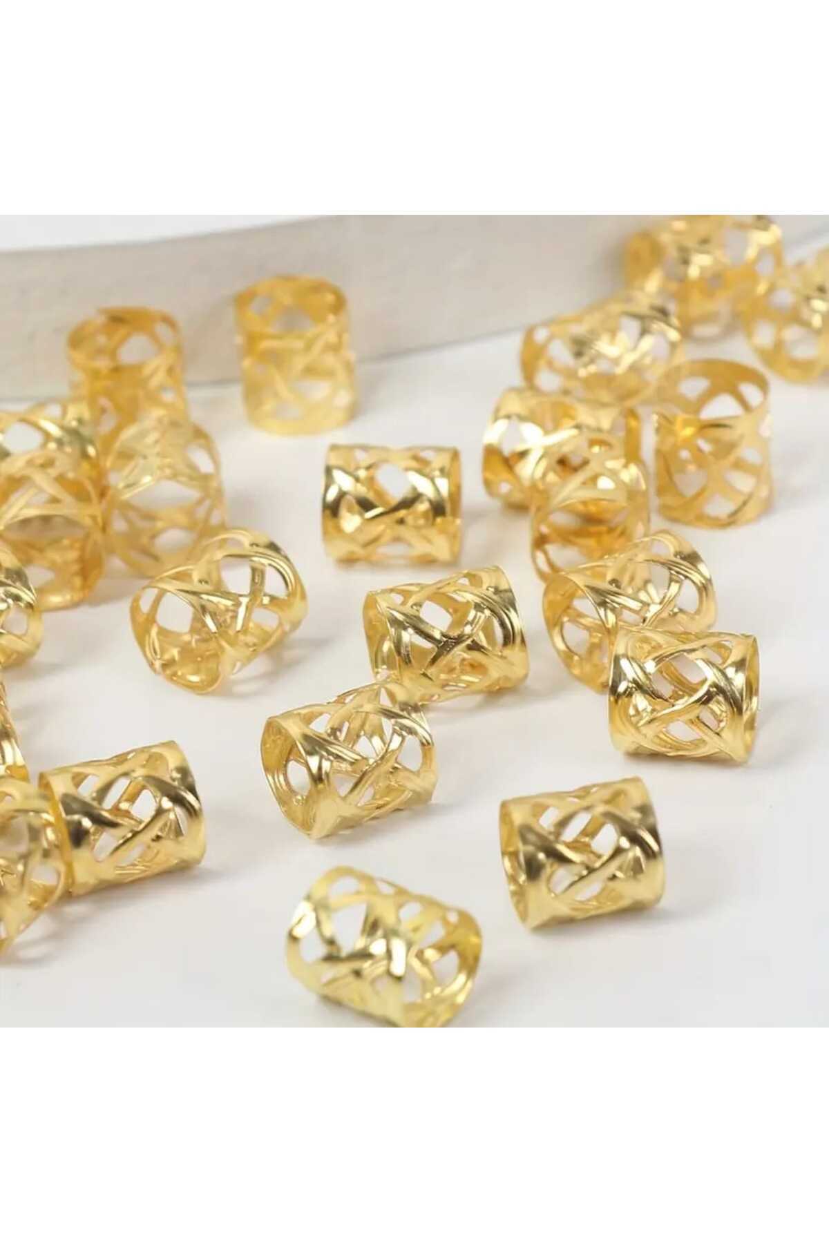 Bacoss Bohem Saç Halkası-saç Küpesi Kafes Model 10 Lu Hair Charms ( Bc-1035 ) görsel 2