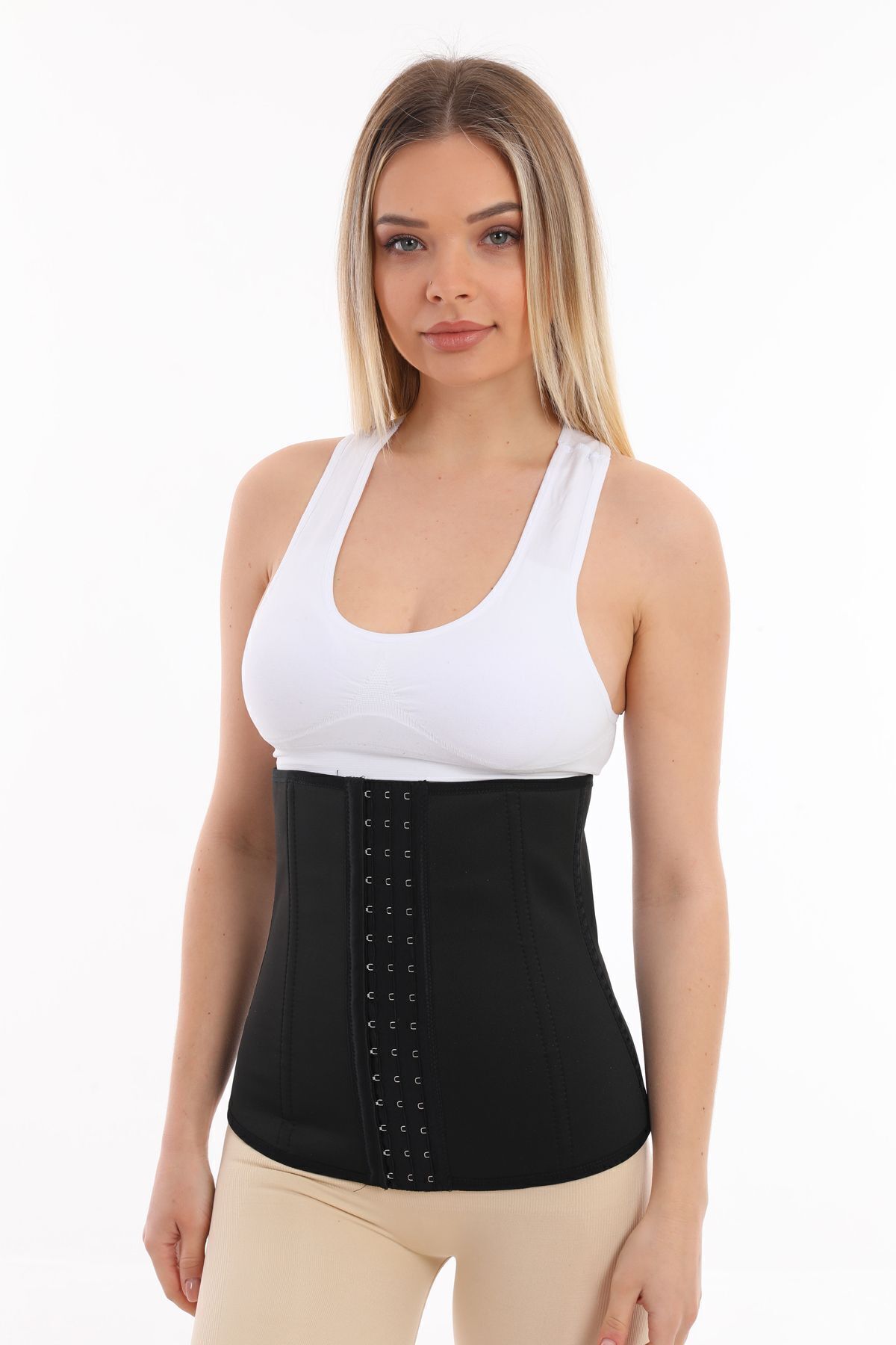 EMBA KORSE Latex Korse Çelik Balenli Bel Destekleyici Sıkılaştırıcı Lateks Doğum Sonrası Lohusa Korsesi fotoğrafı 3 (önizleme)