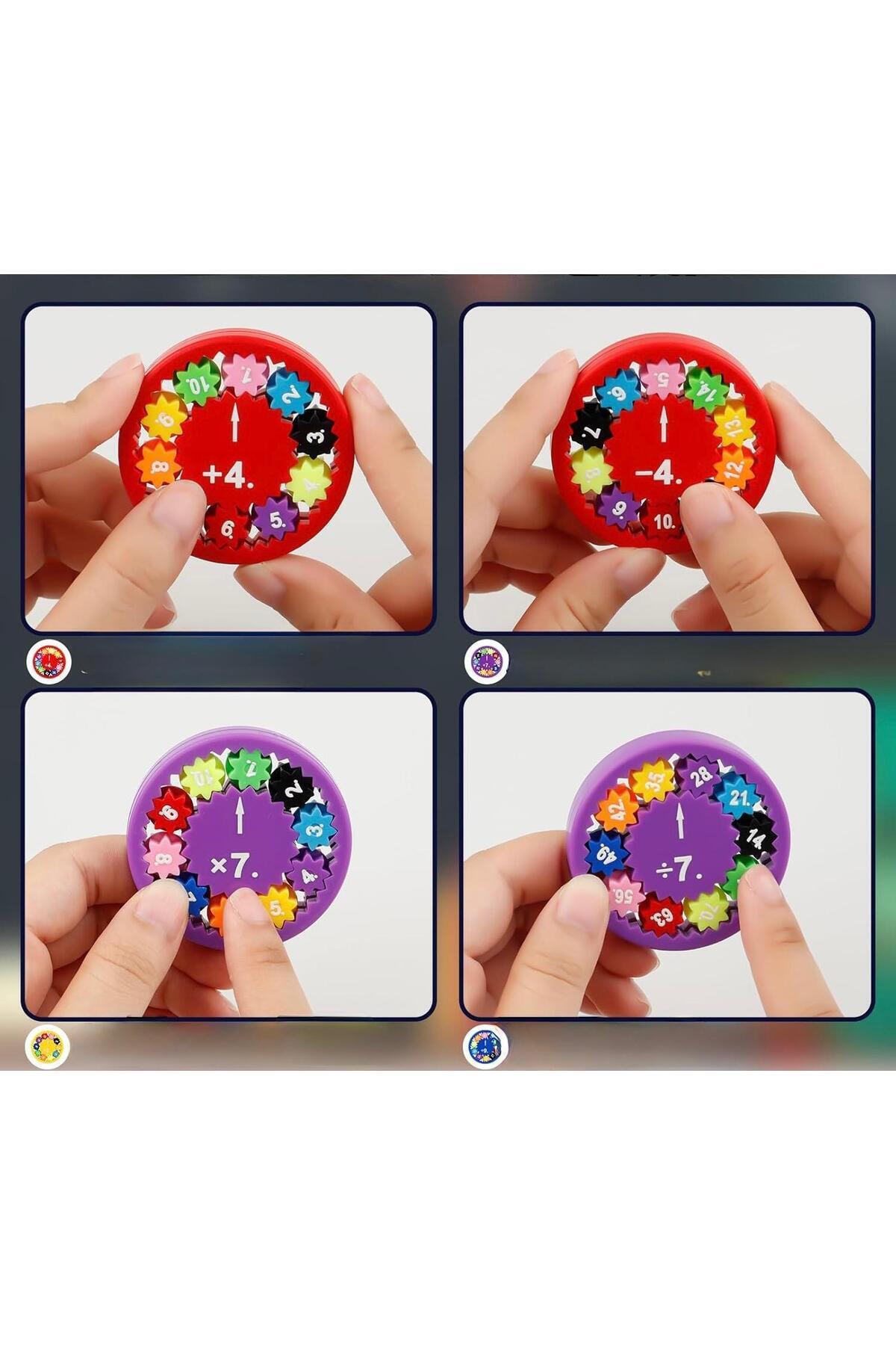 Hyd-24 Pcs Math Wheel Fidget Spinner Stress Wheel Four Process Learning Educational Toy 5