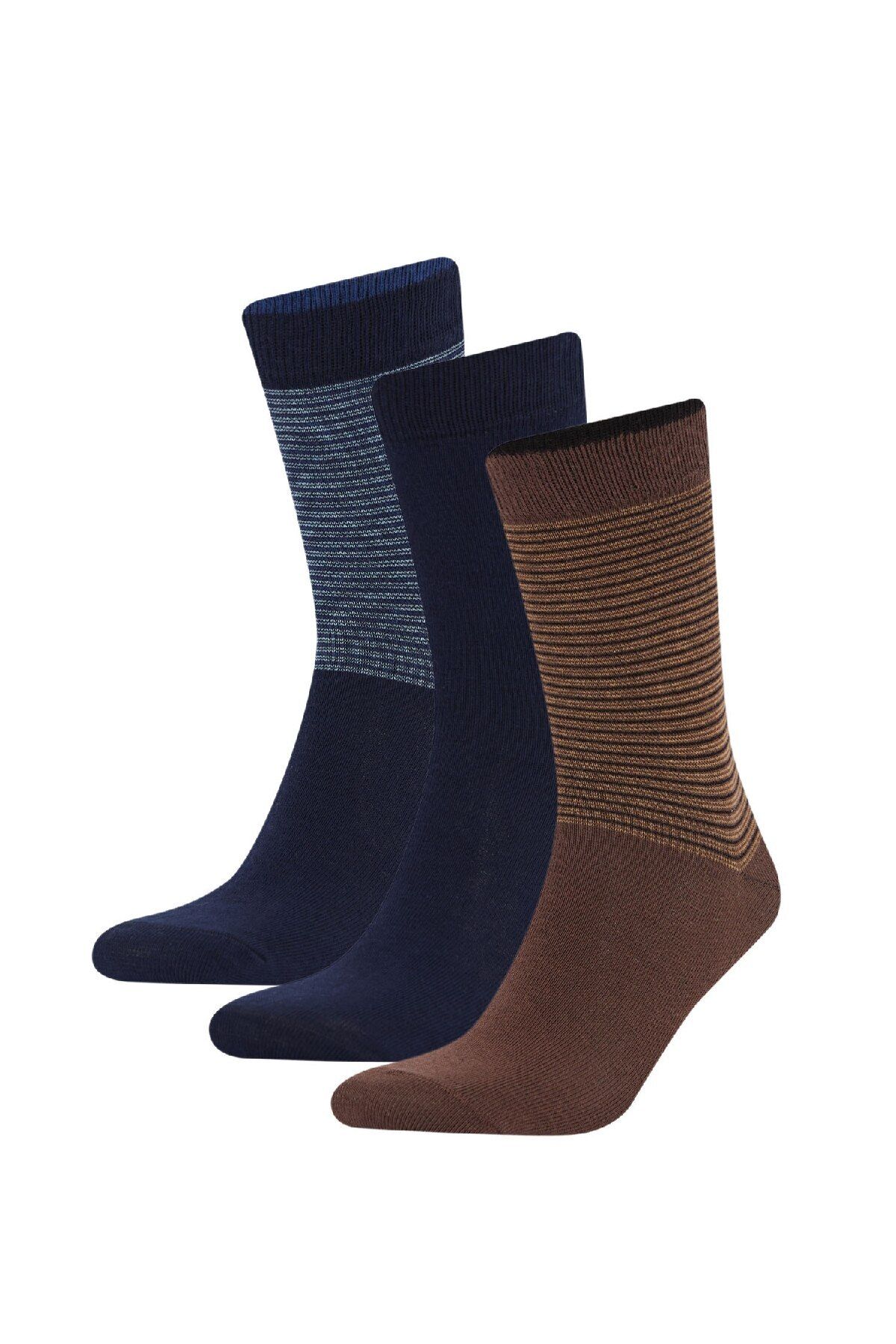 DeFacto-3-teilige lange Baumwollsocken für Herren F0935AXNS 1