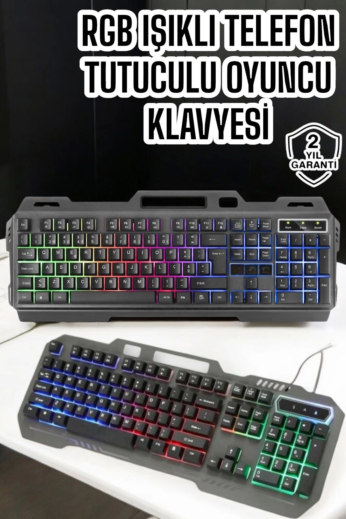 Genel Markalar Q Klavye Rgb Işıklı Klavye Ve Mouse Seti Kablolu Mouse Hediyeliş