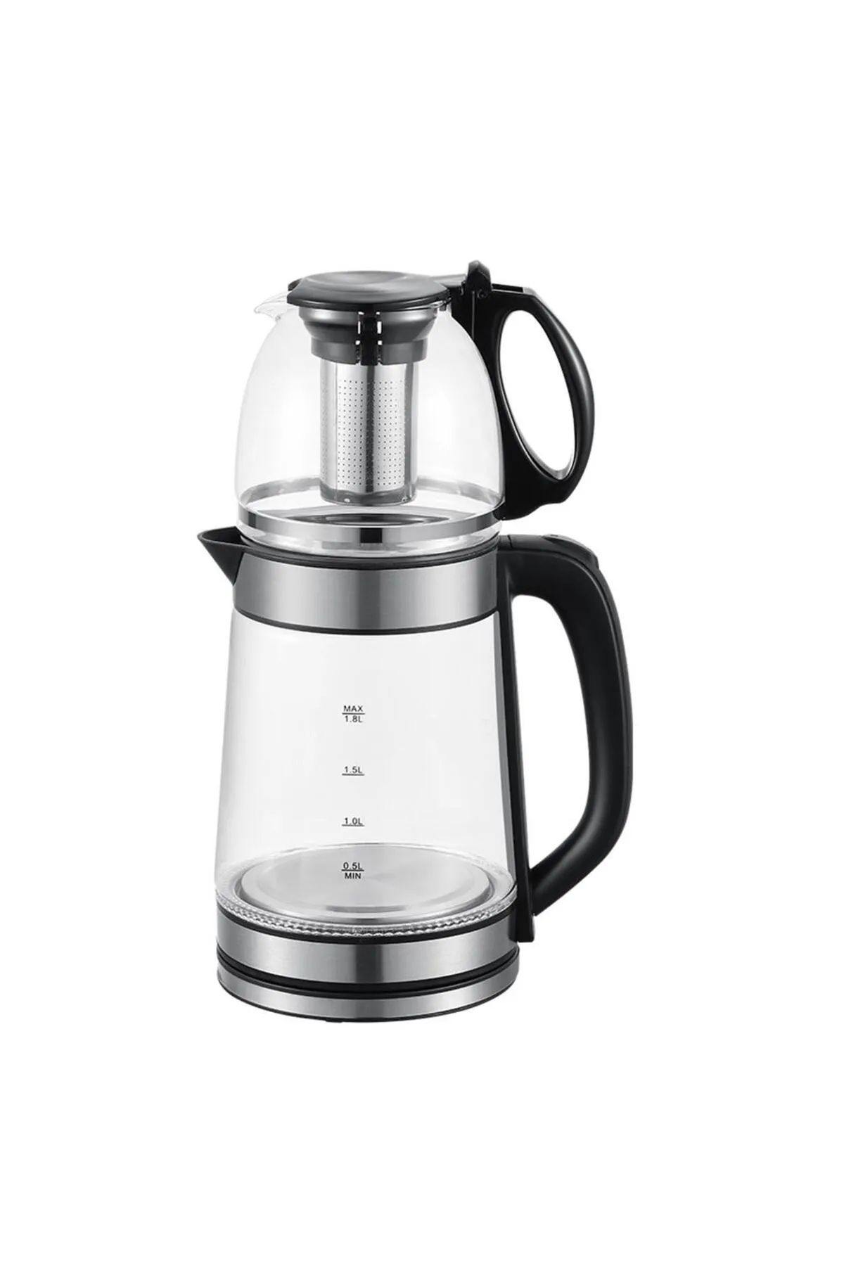 housein-1850 W Glass Tea Maker with Water Heater and Feeding Water Preparation Light 3