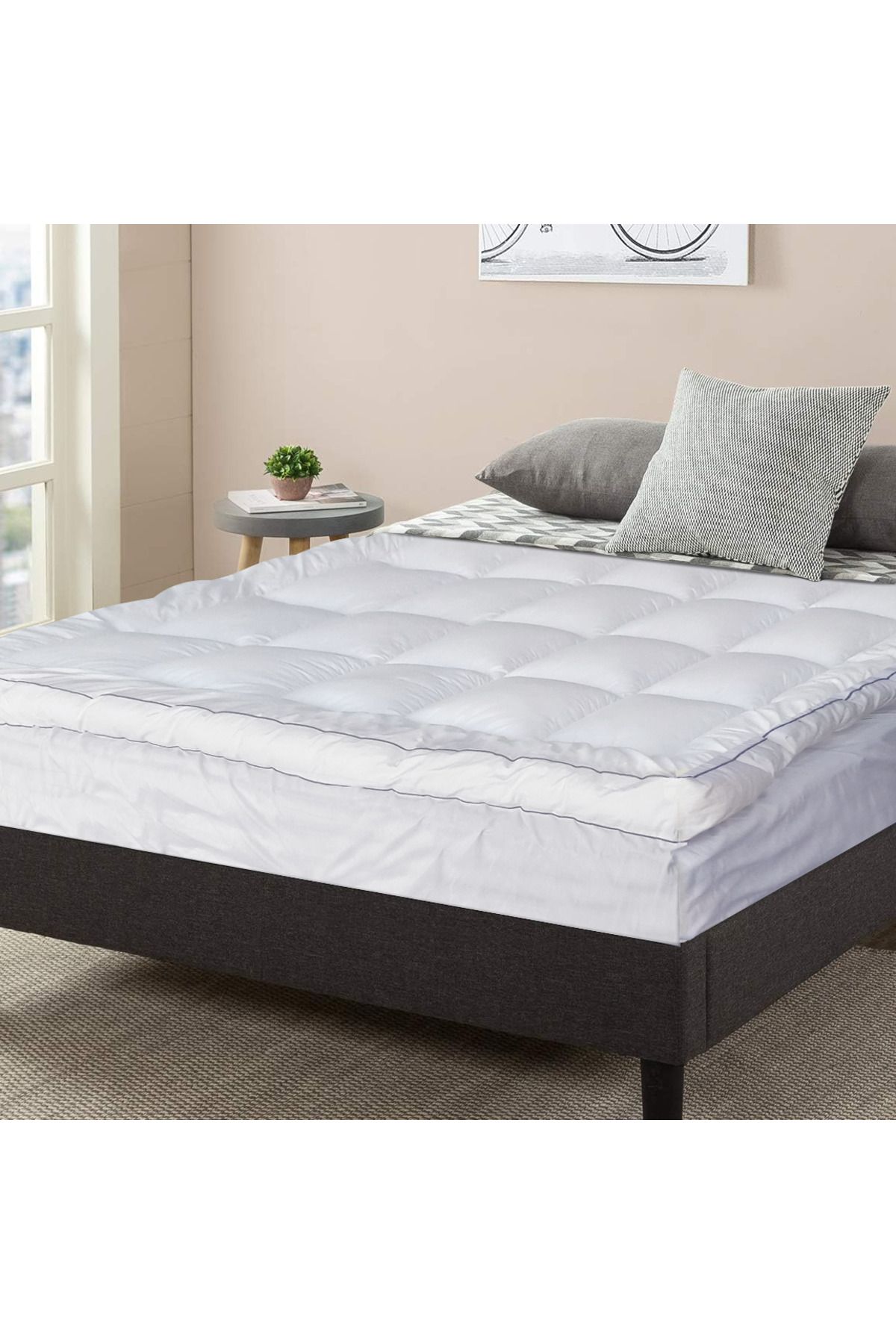 Comfort Experts-Hotel Style Mattress Topper 100% Cotton Double Size 200x200CM 3