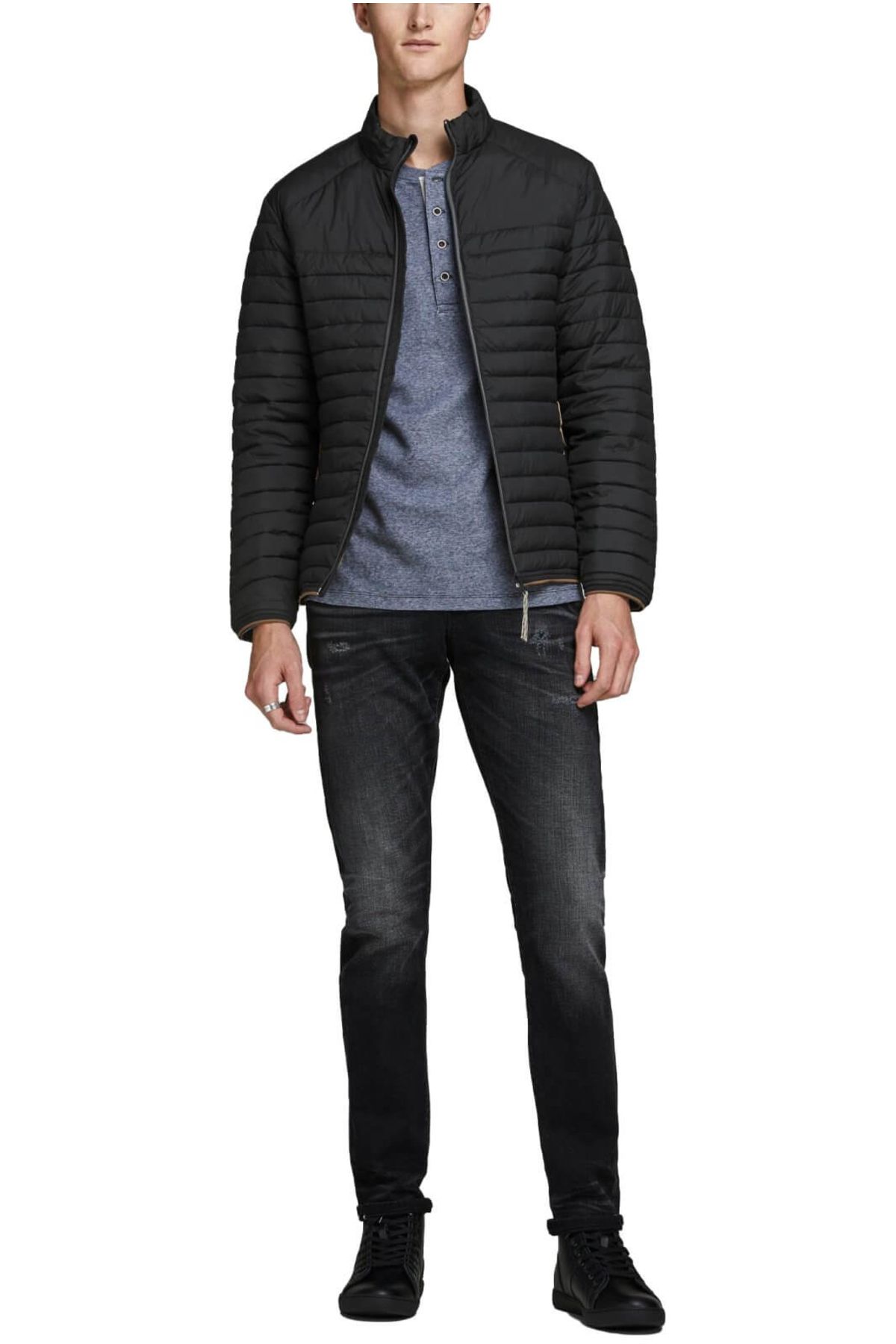 Jack & Jones-Jacheta JACK &JONES Uno Lightweight - 12232339-Caviar 6