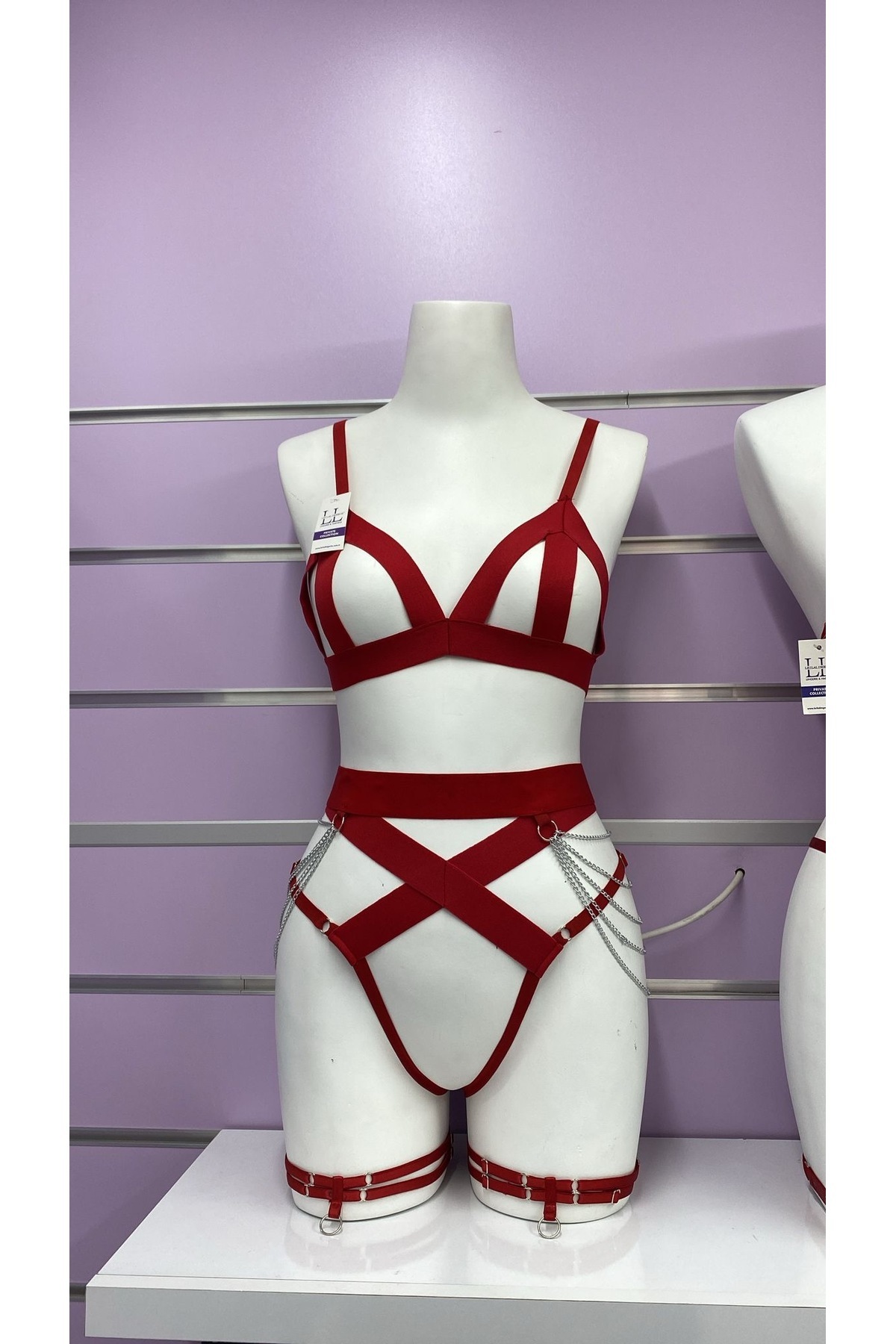 MODA-Harness Chained Set Red Set 3