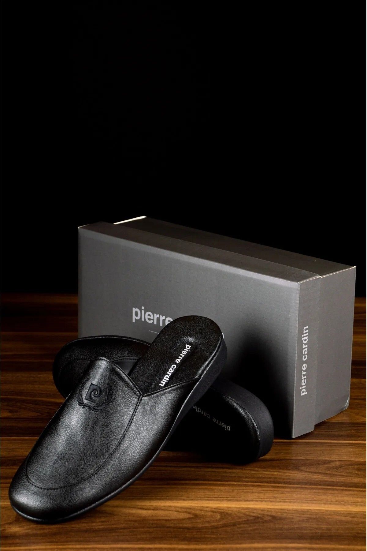 Pierre Cardin-Men's Black Color Dowry / Gift Boxed Slippers Wv2.O.L.8E2T.6 1