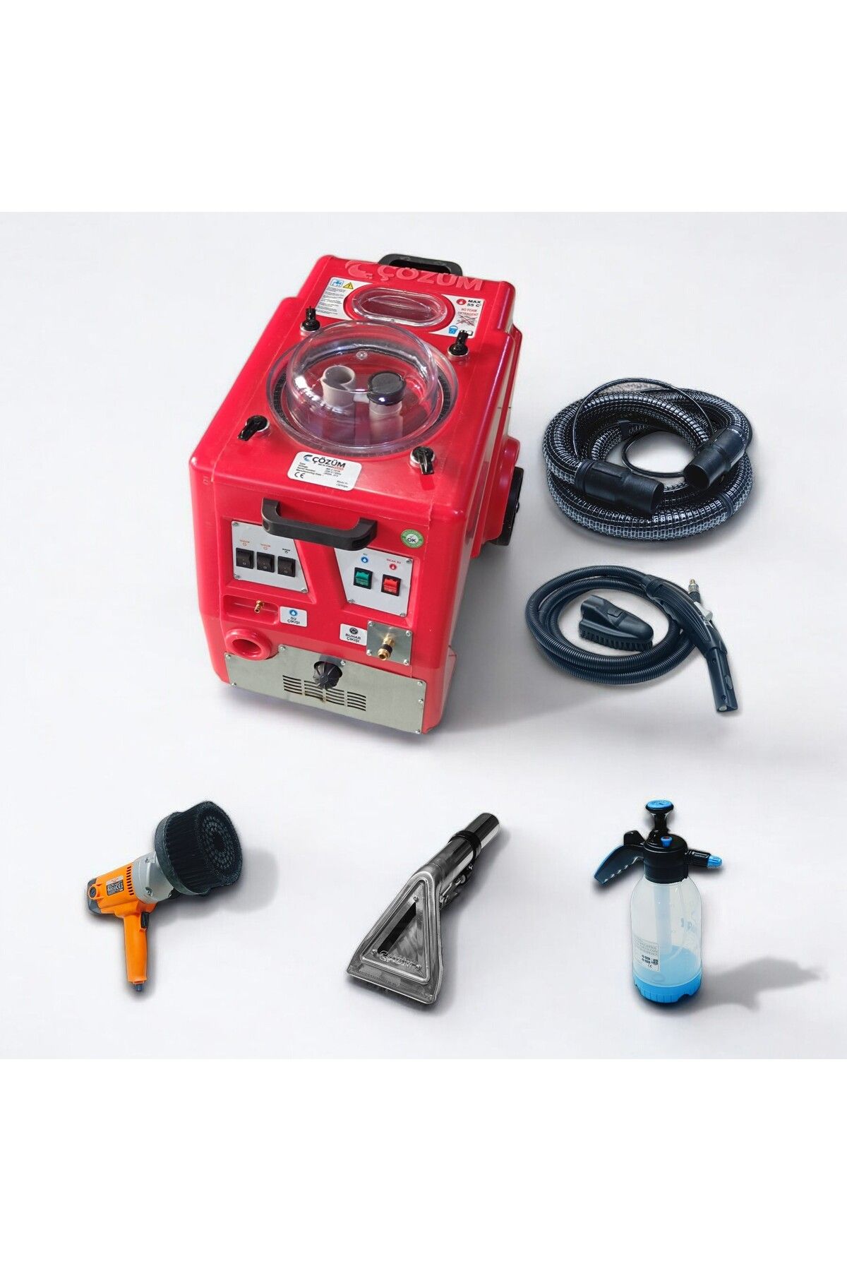 Çözüm10.5 Buharlı Çift Motorlu Koltuk,Döşek Yıkama Makinesi Set