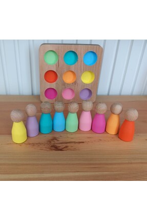 Moccotoys Eşleştirme Tablalı Peg Oyunu 9 lu;