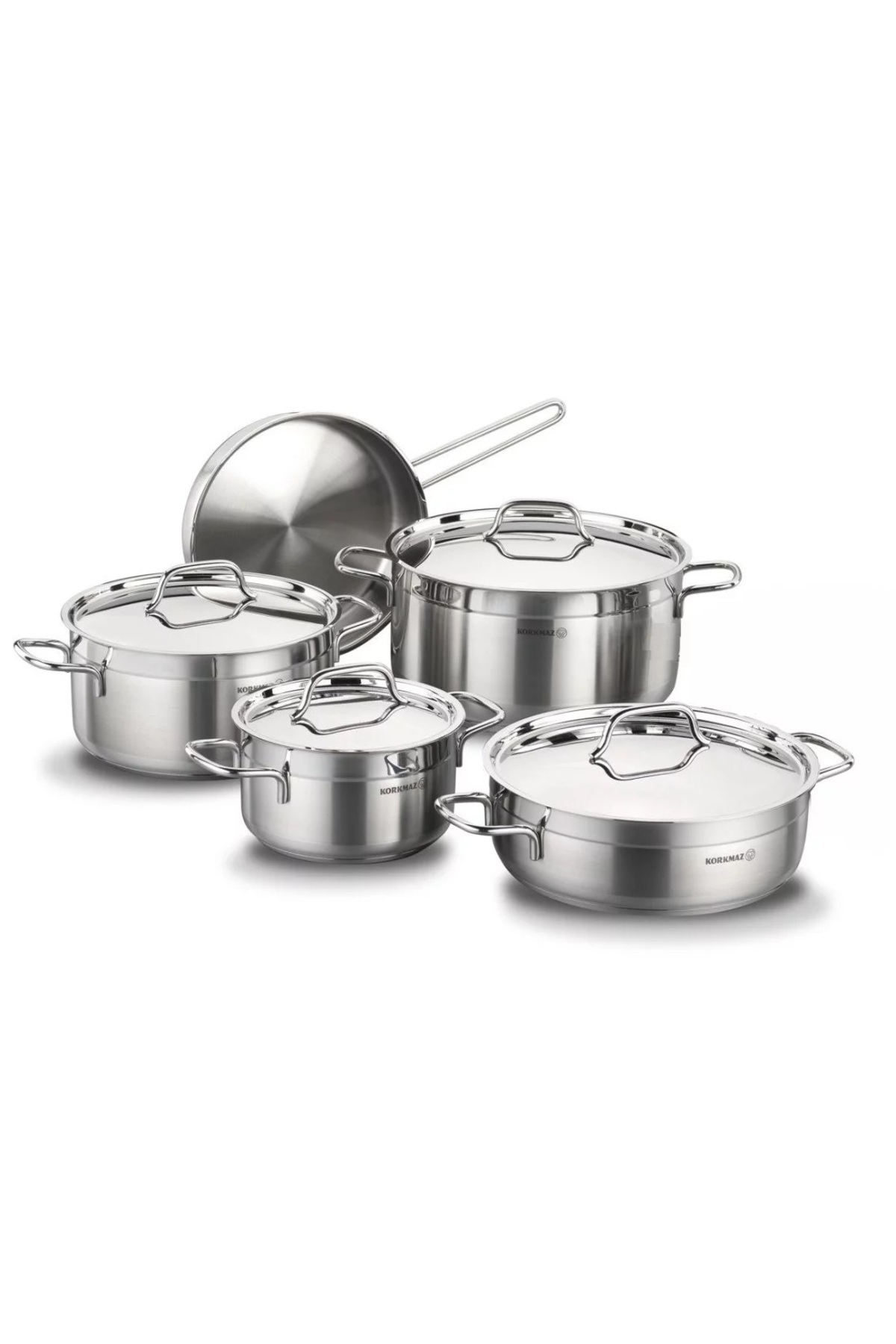 طقم أواني طهي من الستانلس ستيل من ألفا، 9 قطع، A1660