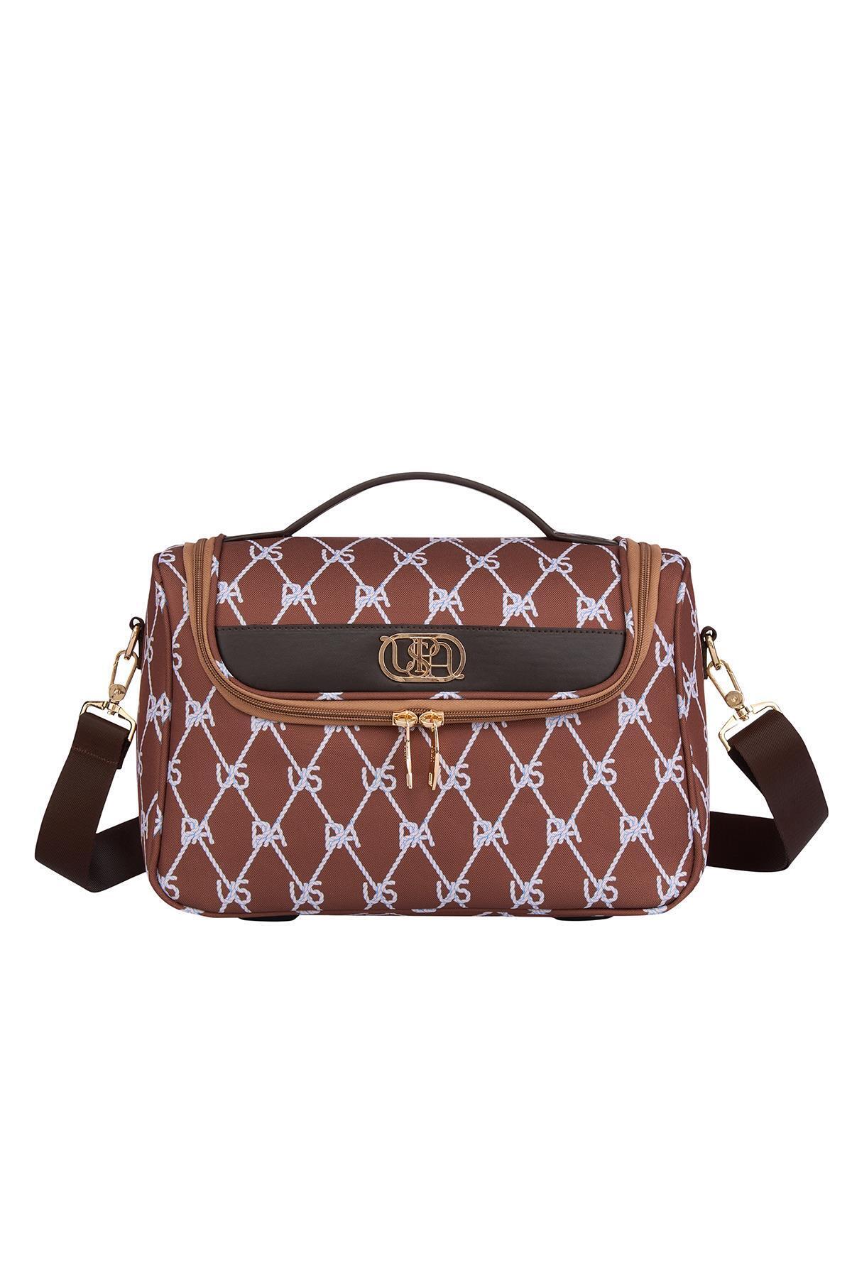 یو اس پولو کیف آرایش و کیف دستی پولو مردانه یو اس پولو مدل Plsyh24640 قهوه‌ای