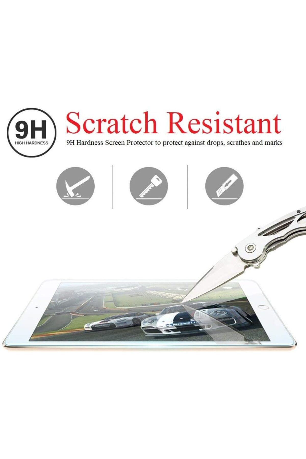 AWH-مجموعة من 3 واقيات شاشة لجهاز iPad Pro مقاس 12.9 بوصة (الجيل الأول/الجيل الثاني 2015/2017)، مصنوعة من الزجاج المقوى 4