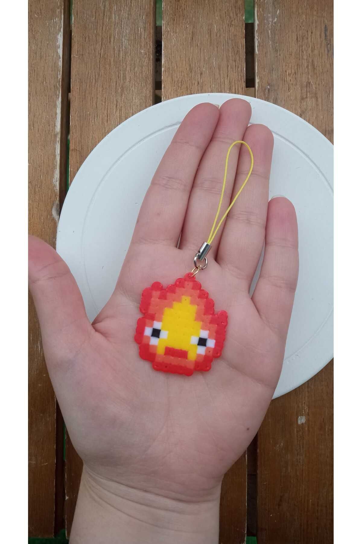 Atölye Moonlit-Calcifer Ghibli Phone Charm Walking Castle (Yellow String) 2