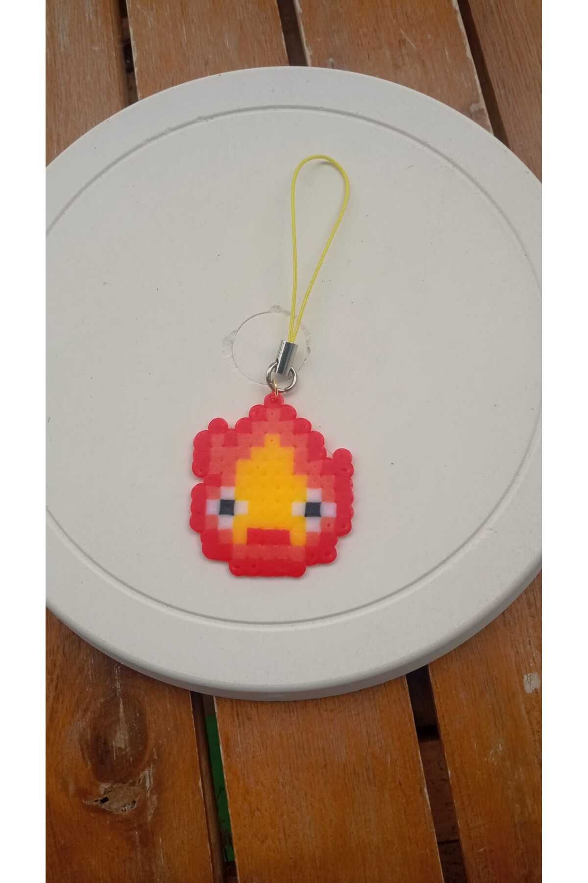 Atölye Moonlit-Calcifer Ghibli Phone Charm Walking Castle (Yellow String) 1