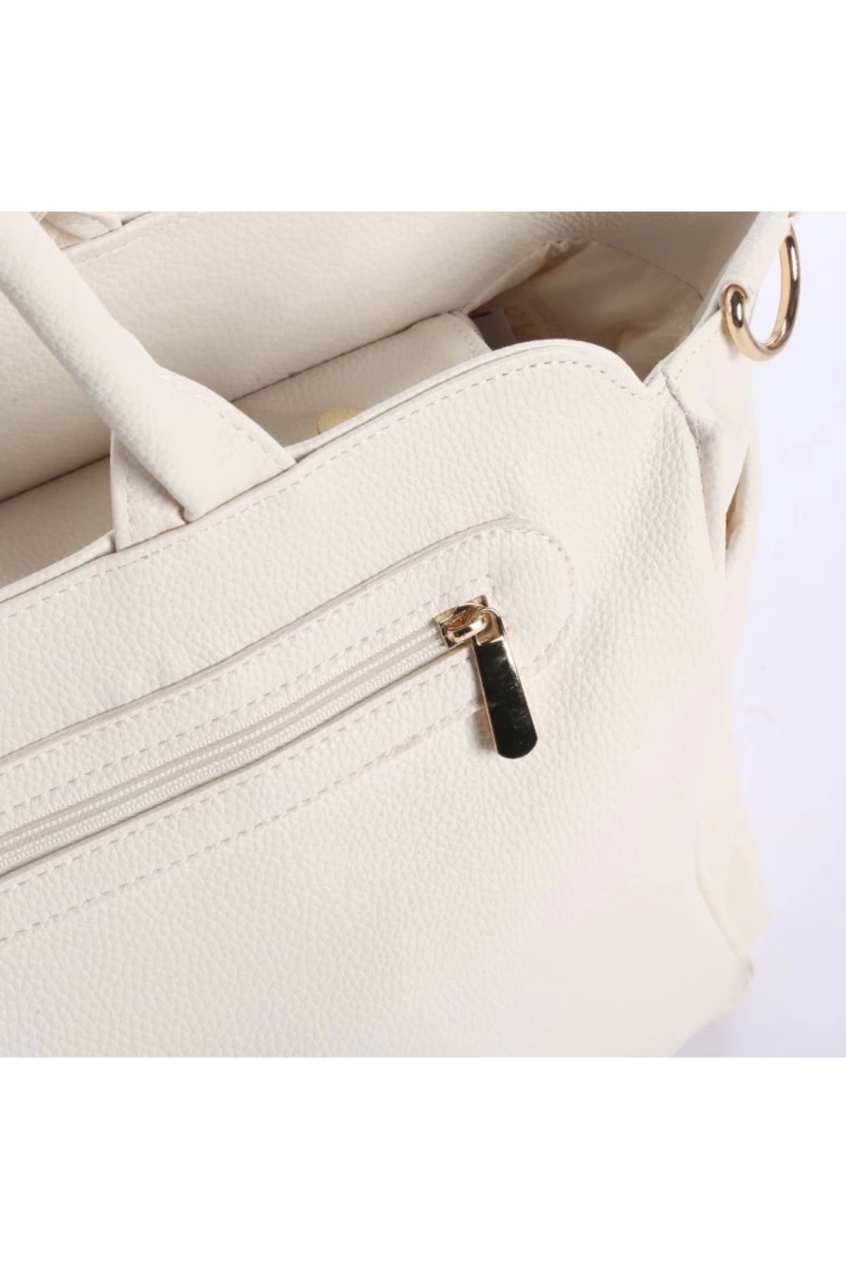 Akm Life-M&Y Juno Leather Mother Baby Care Bag 7281 Cream 4