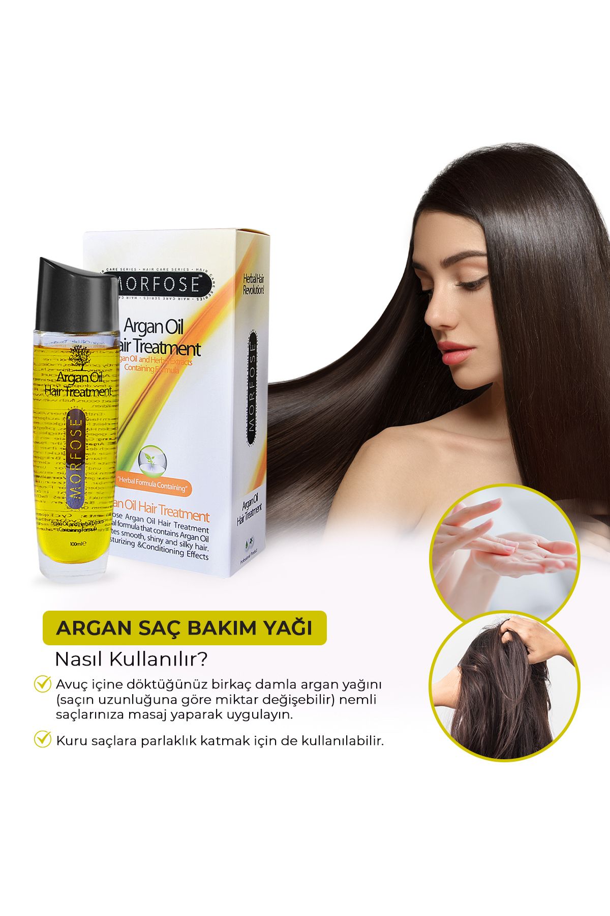 Morfose-Anti-Frizz Argan Oil That Makes Volume and Makes It Easy to Shape 100 ml 3