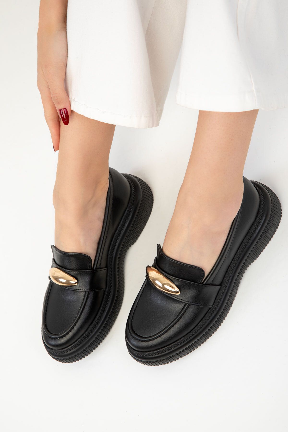 SOHO-Black Women's Loafer Shoes 20209 2