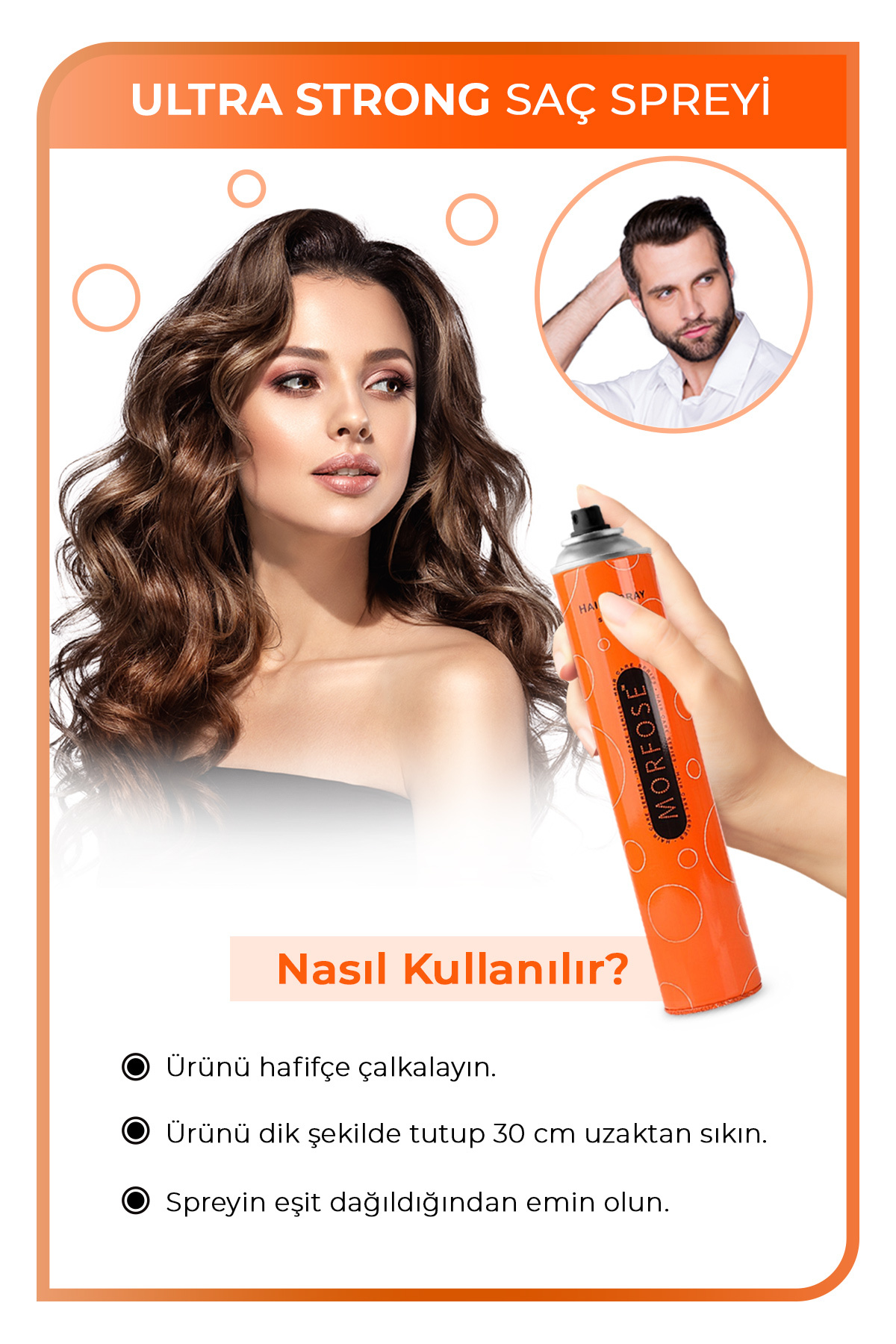 اسپری مو Morfose اورجینال  برند مورفوز 1100001447-70 3-Piece Hair Spray Set (ultra+mega+extra) - تصویر 3