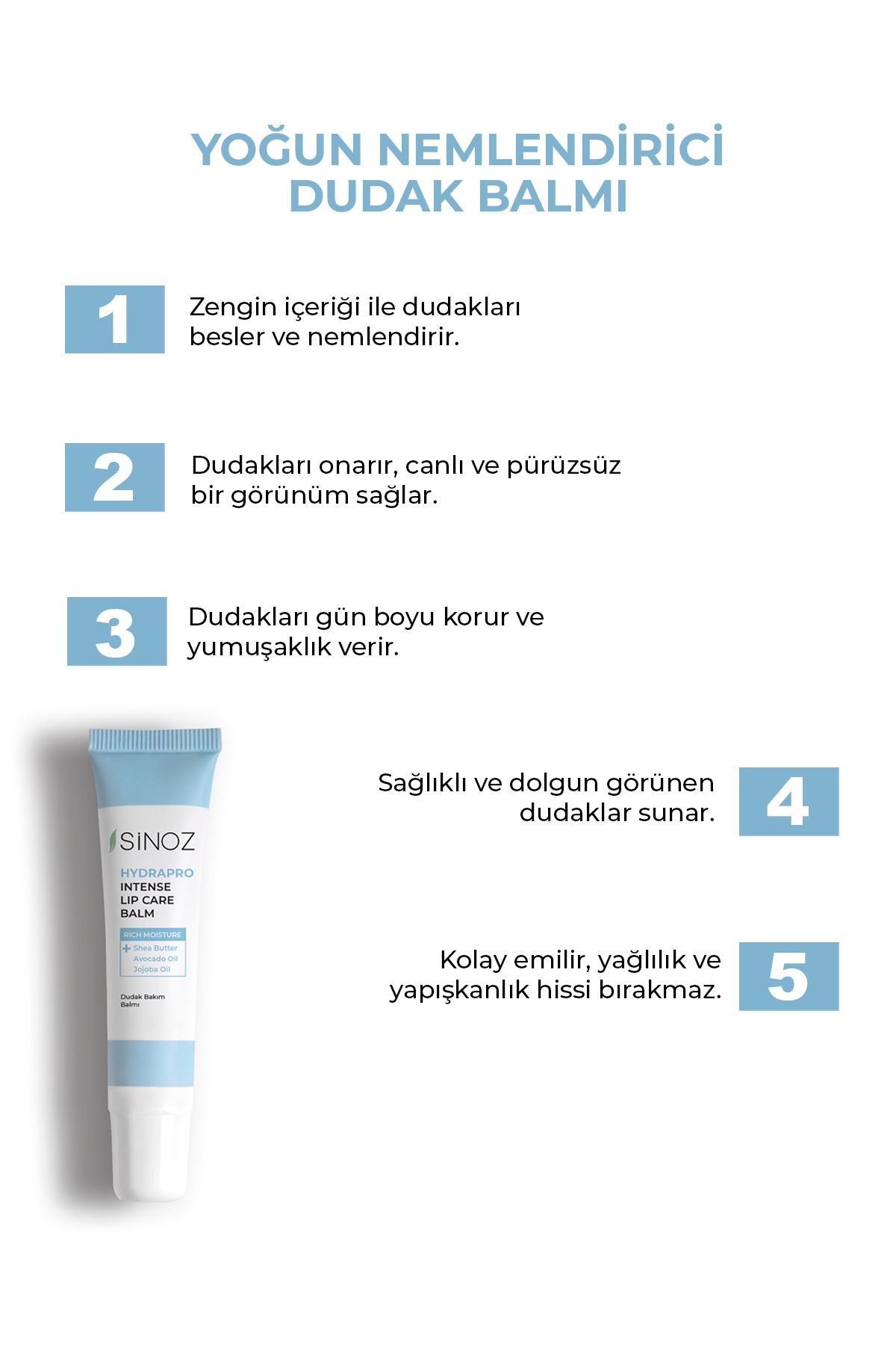 بالم لب مرطوب کننده Hydrapro Intense 10 گرم Sinoz