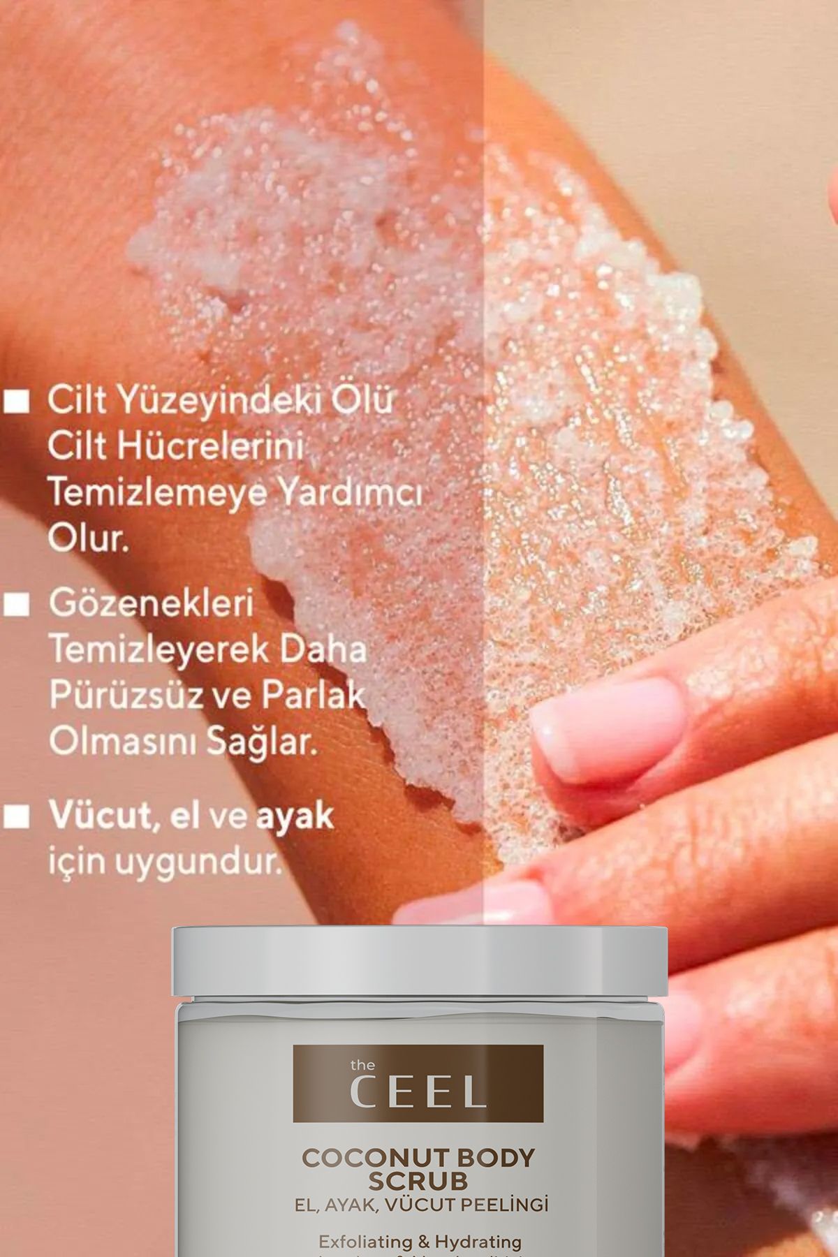 اسکراب بدن عصاره نارگیل مرطوب کننده تغذیه تسکین دهنده و تصفیه لایه برداری از 275 گرم The Ceel