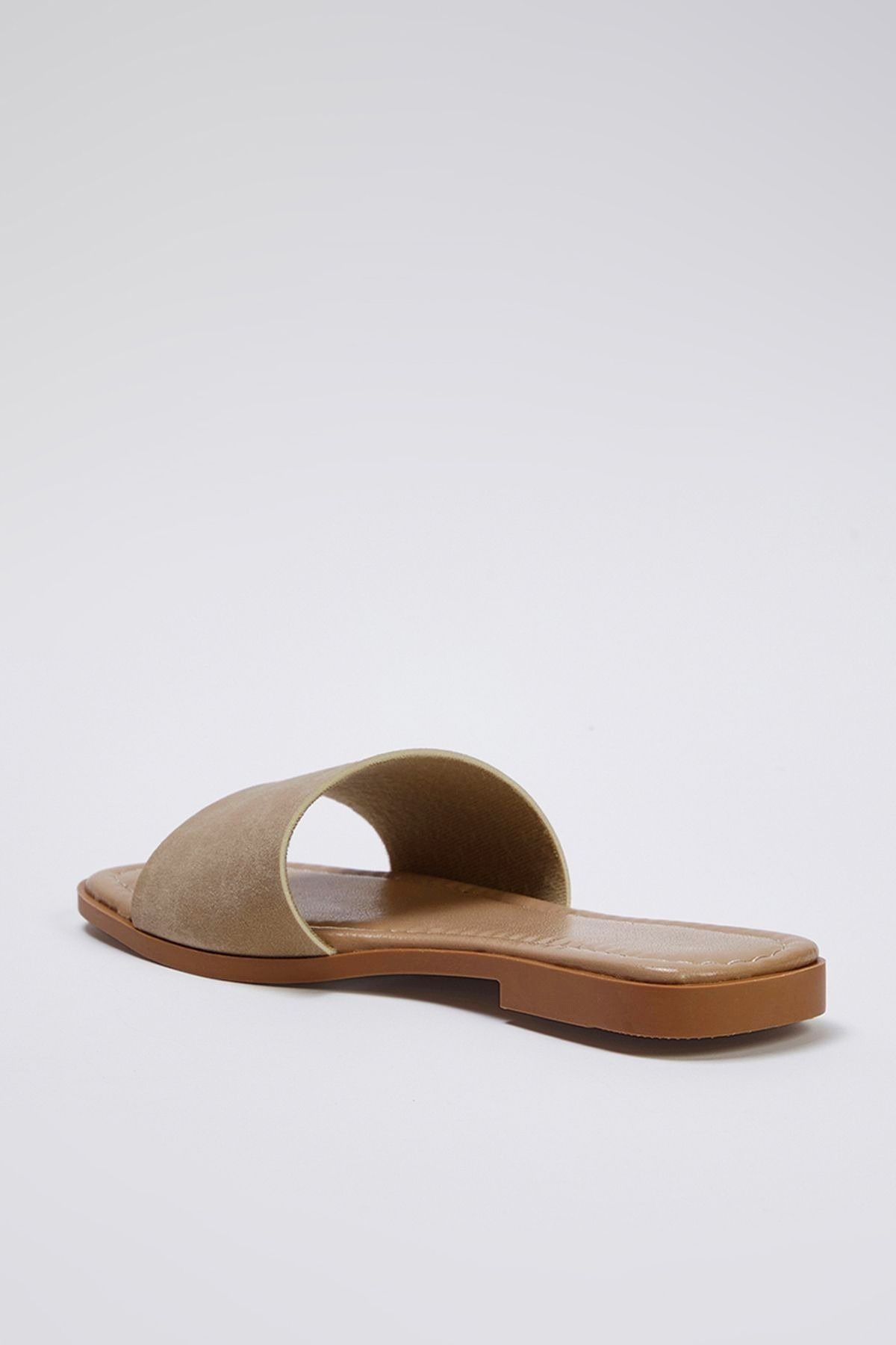 TRENDYOL SHOES-Norkové rebrované ploché dámske papuče TAKSS25TE00014 4