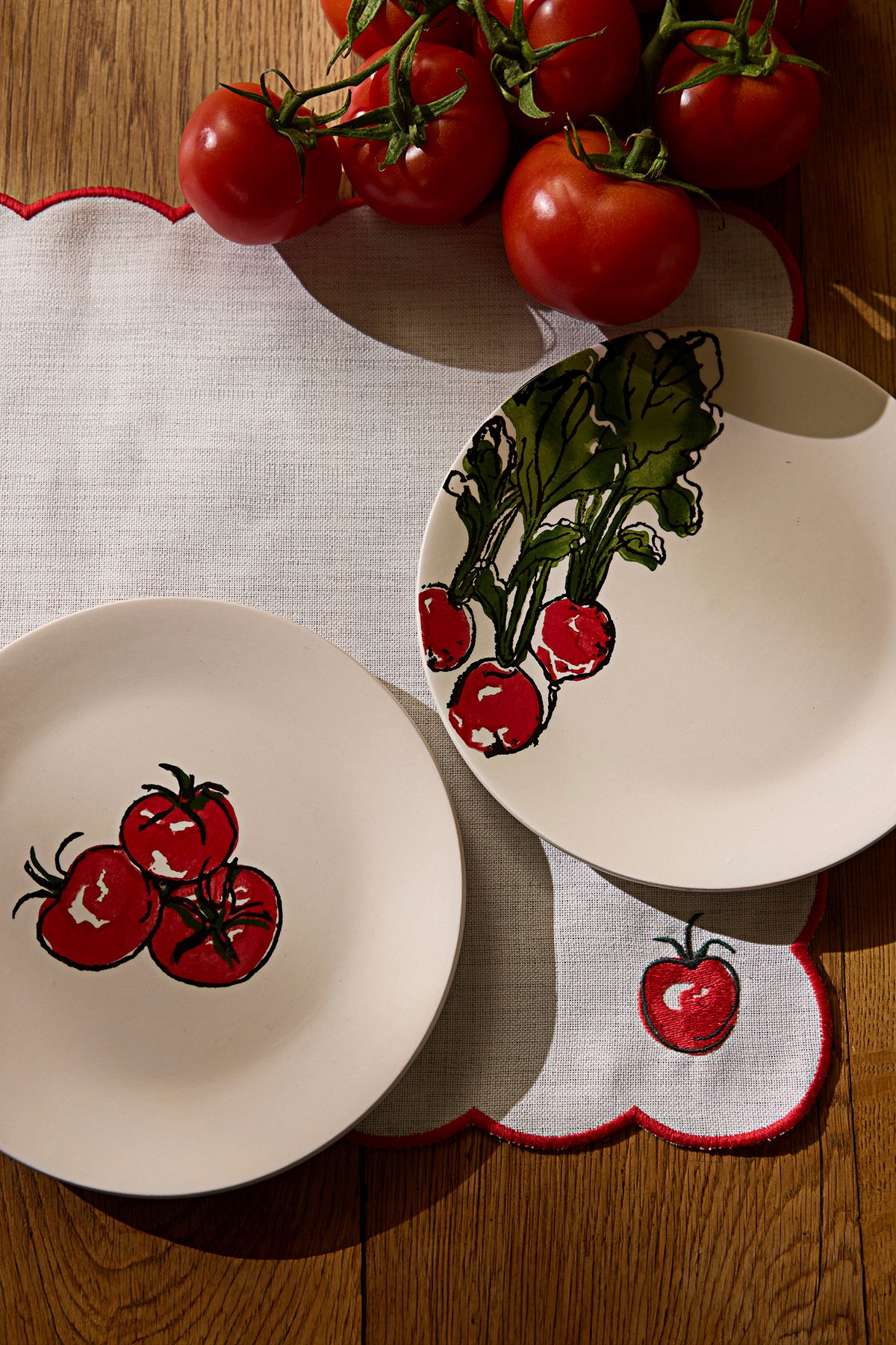Trendyol Collection Zestaw 4 Wzorzystych Talerzy Na Ciasto Cermaik W Kolorze Wielokolorowym O Średnicy 19 Cm - One Size