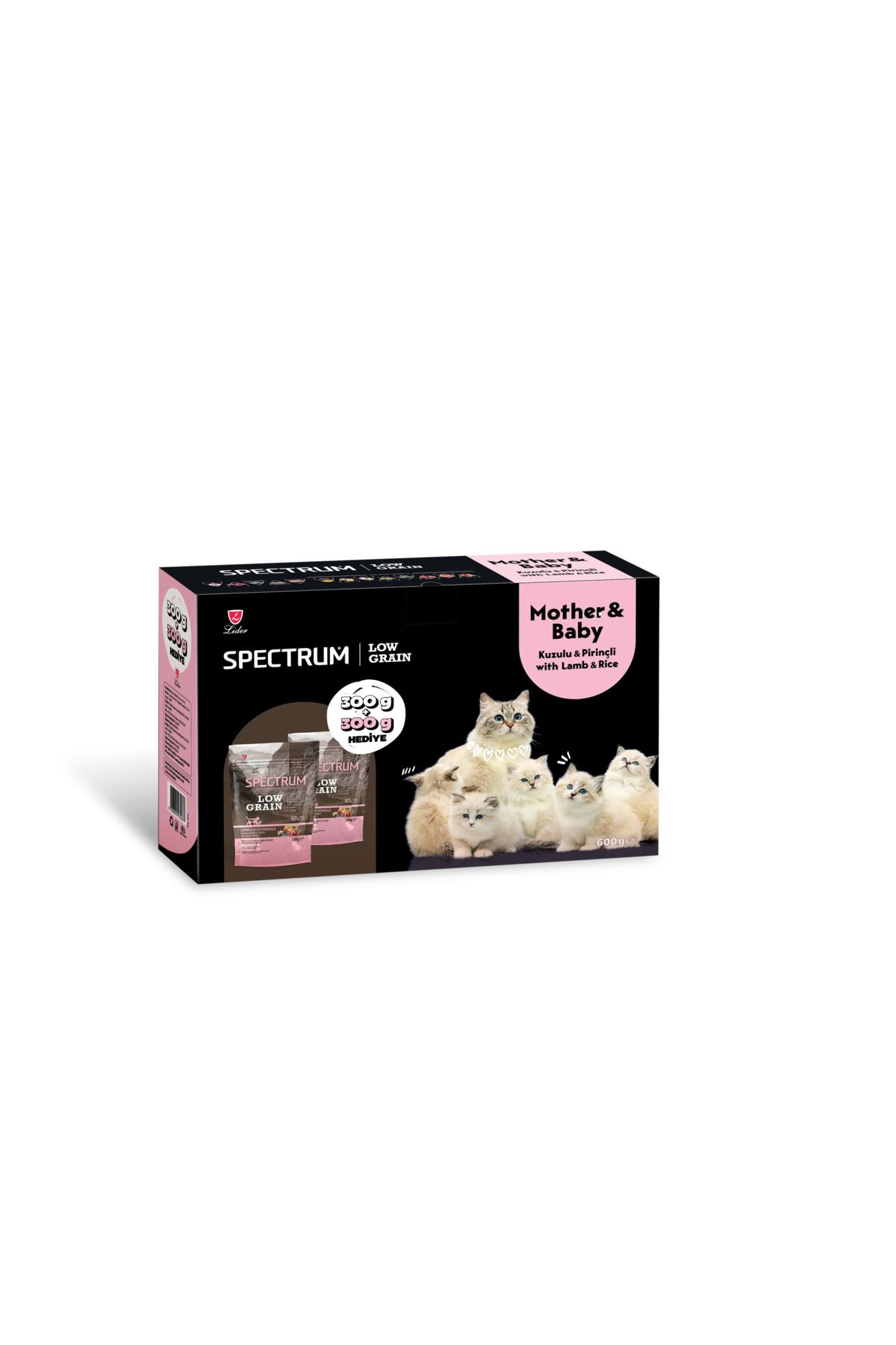 Kuzu Etli ve Pirinçli Yavru Kedi Ve Emziren Anne Kedi Maması 300 gr + 300 gr Bonus Paket
