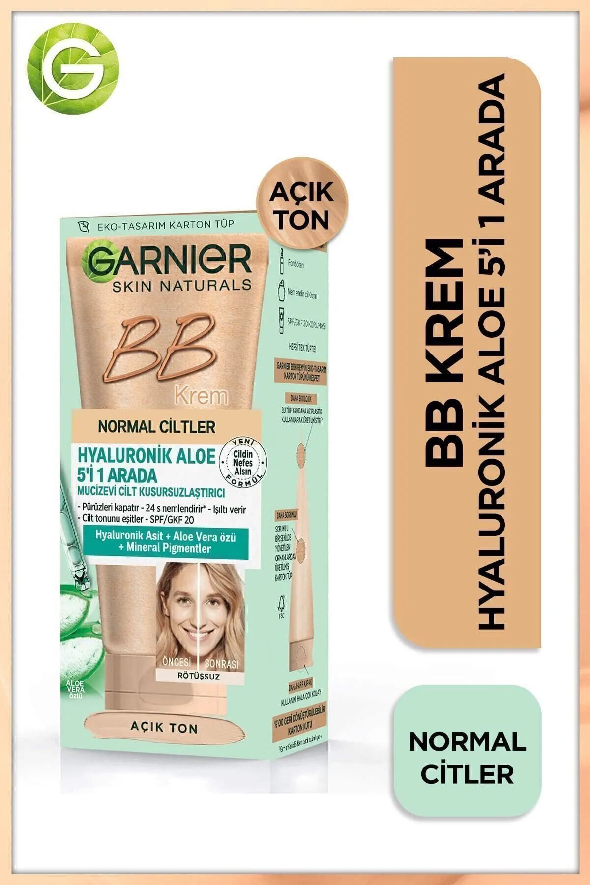 Garnier Bb Krem Mucizevi Cilt Kusursuzlaştırıcı Açık Ton Spf 15 50 Ml.