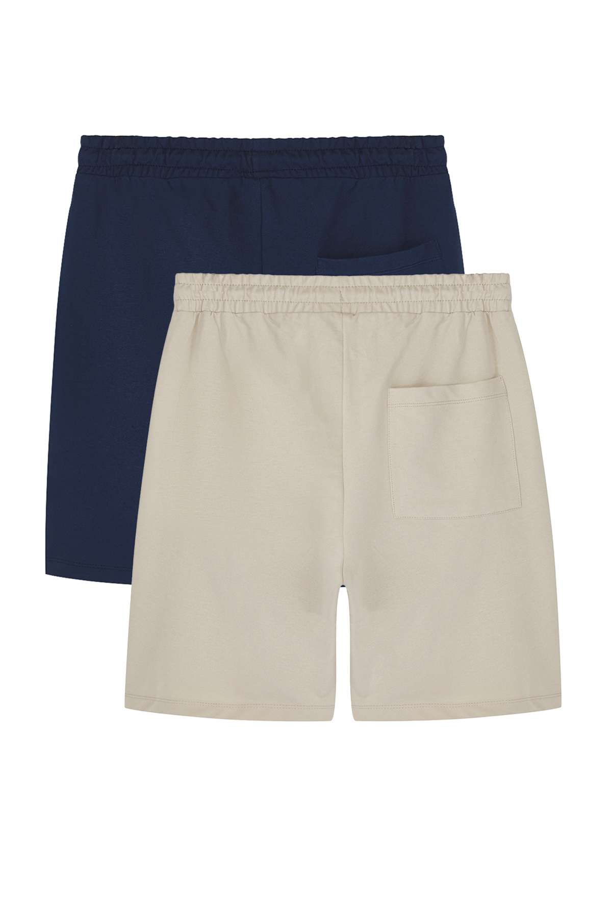 Trendyol Collection-Navy Blue-Stone 2 Pack - 100% bavlna Pohodlné šortky TMNSS24SR00013 11
