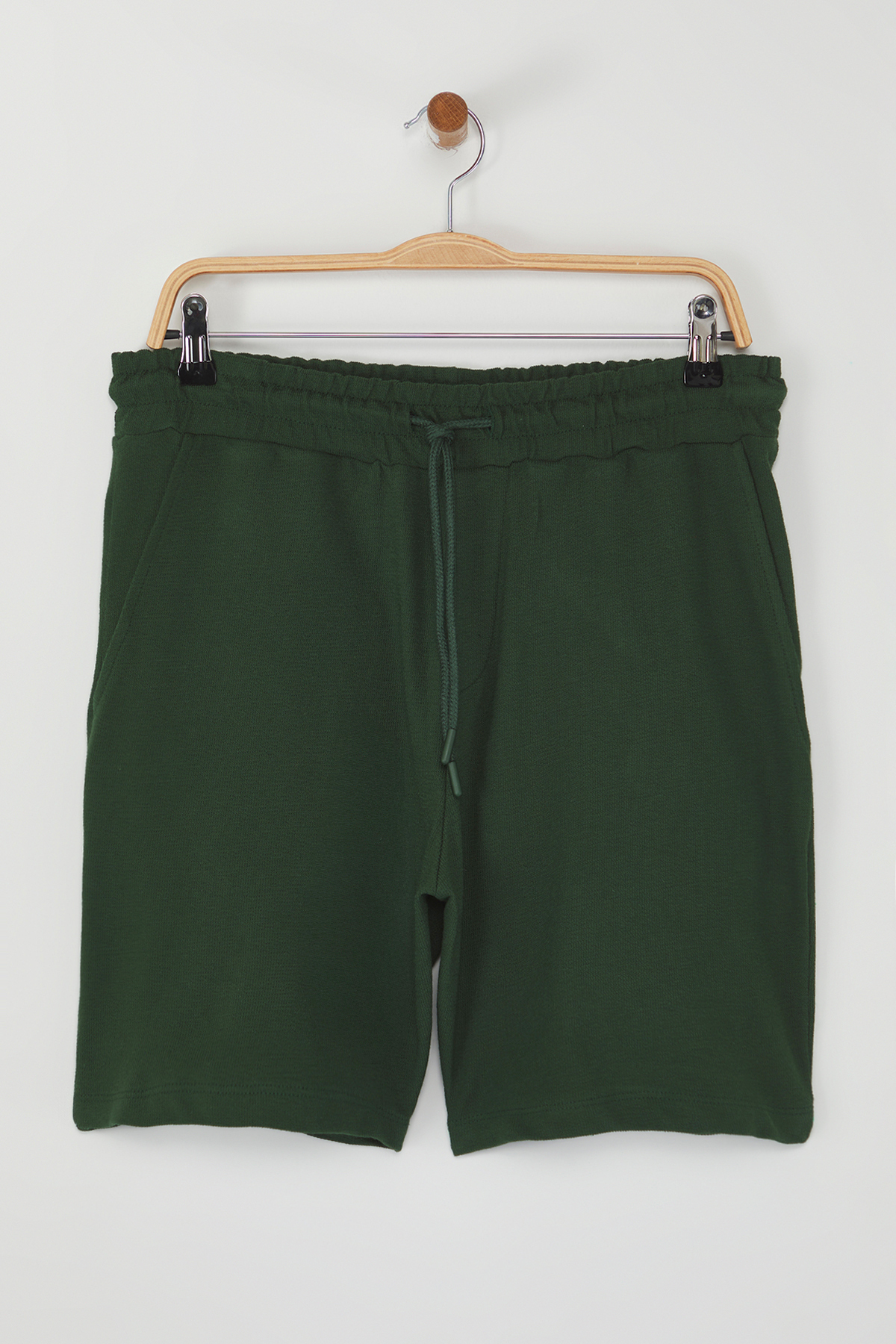 Trendyolmilla  Haki Regular %100 Pamuklu Dokulu Şort TMNSS23SR00035 - Görsel 8