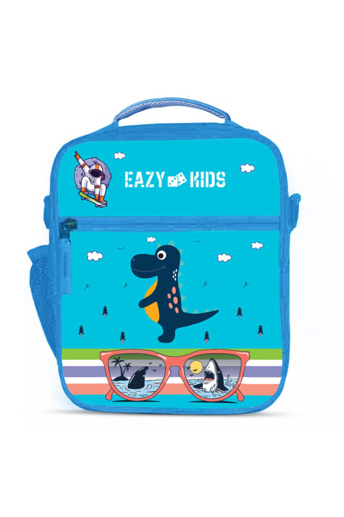 Eazy Kids-Eazy Kids Bento Boxes wt Insulated Lunch Bag Combo - Jawsome Shark Blue 6