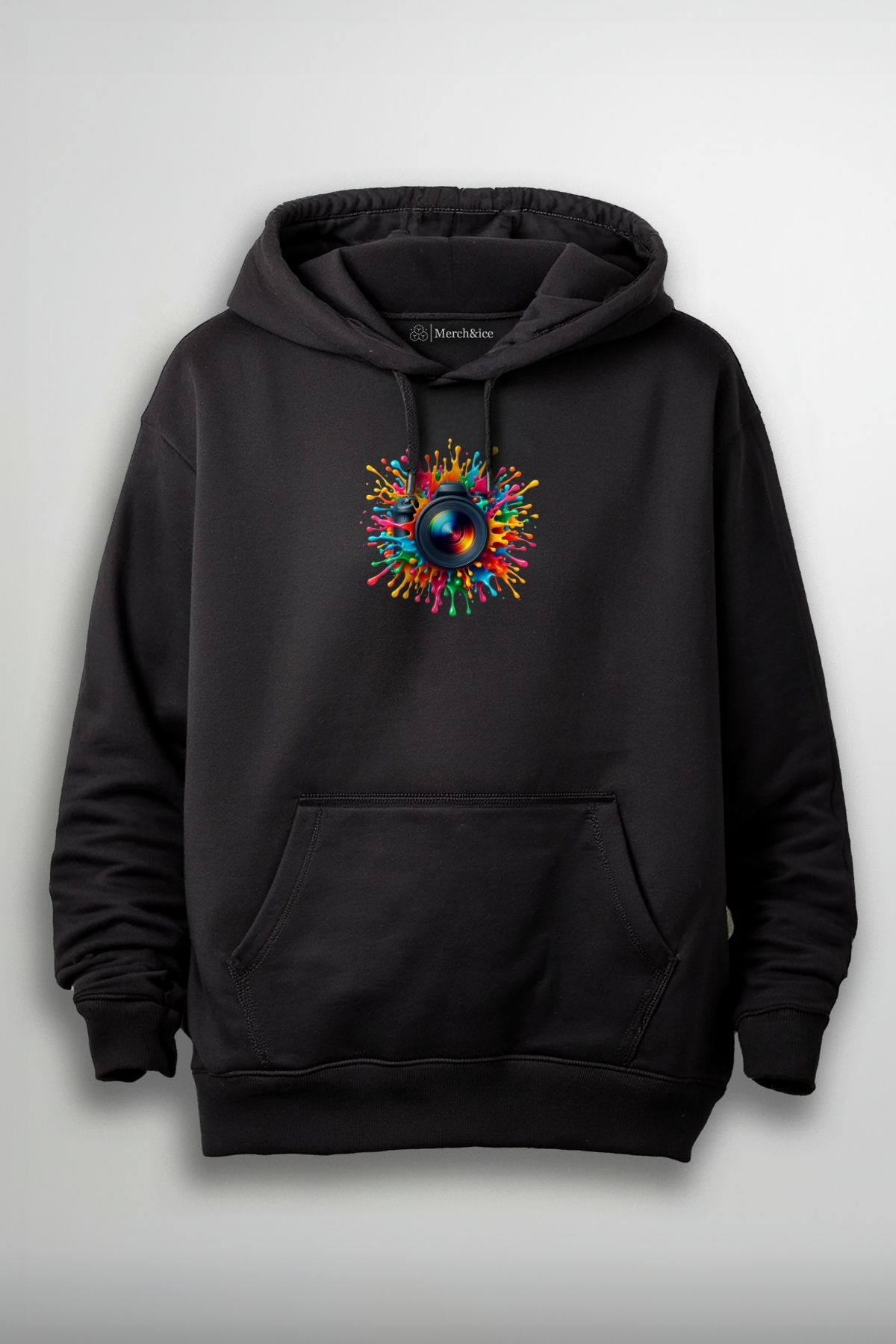 Merch&ice Renkli Kamera Lensi Baskılı Unisex Sweatshirt